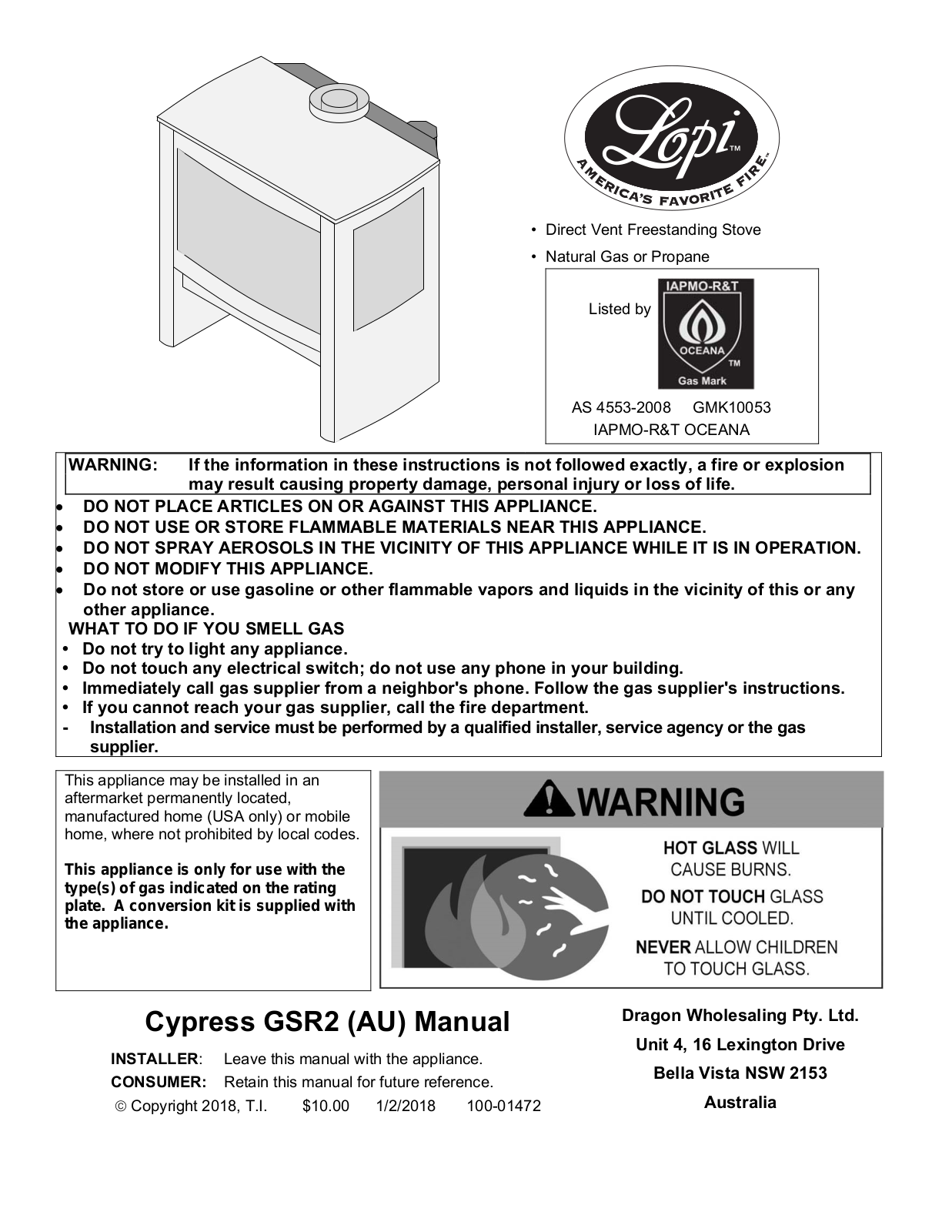 Lopi GSR2 User Manual