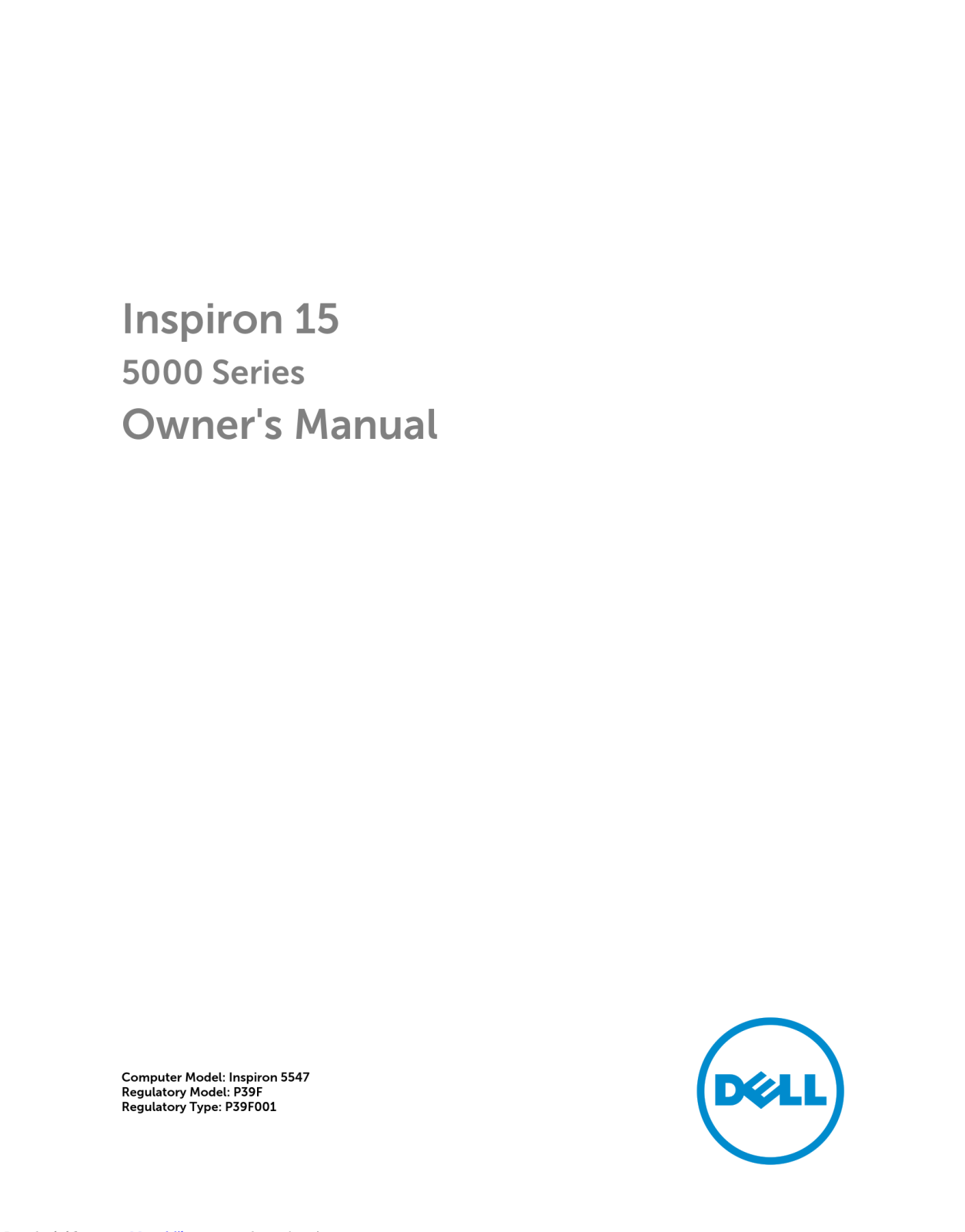 Dell Inspiron 15 Owner's Manual