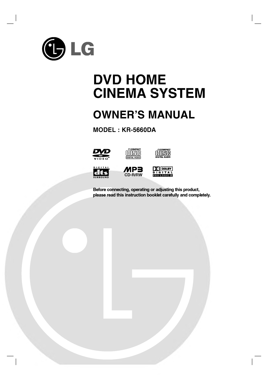 LG KR-5660DA User Manual