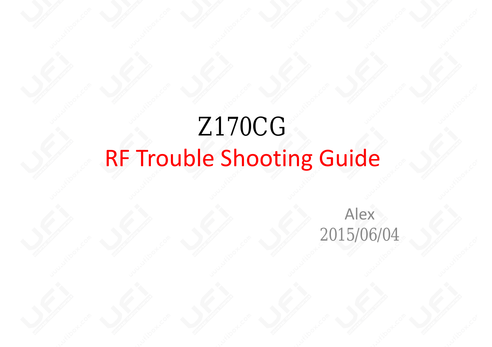 ASUS Z170CG Troubleshooting Manual