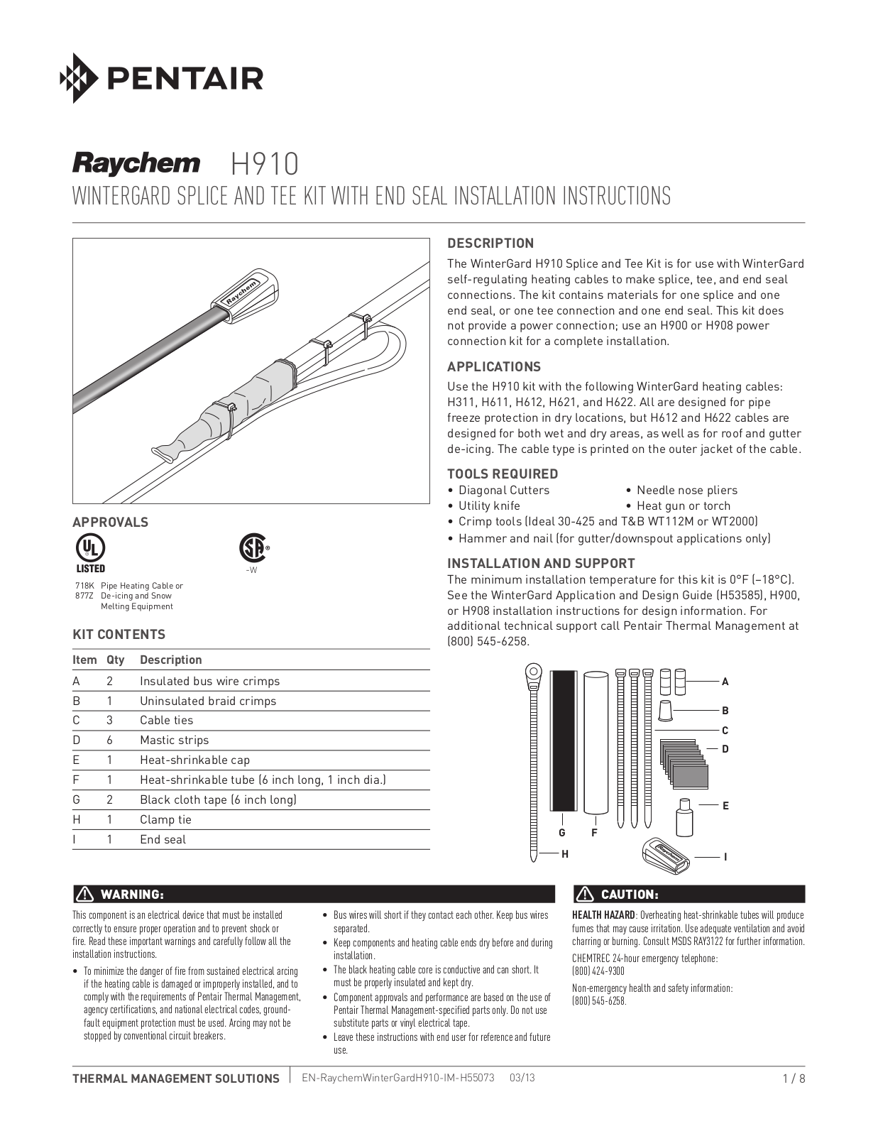 Raychem H910 User Manual