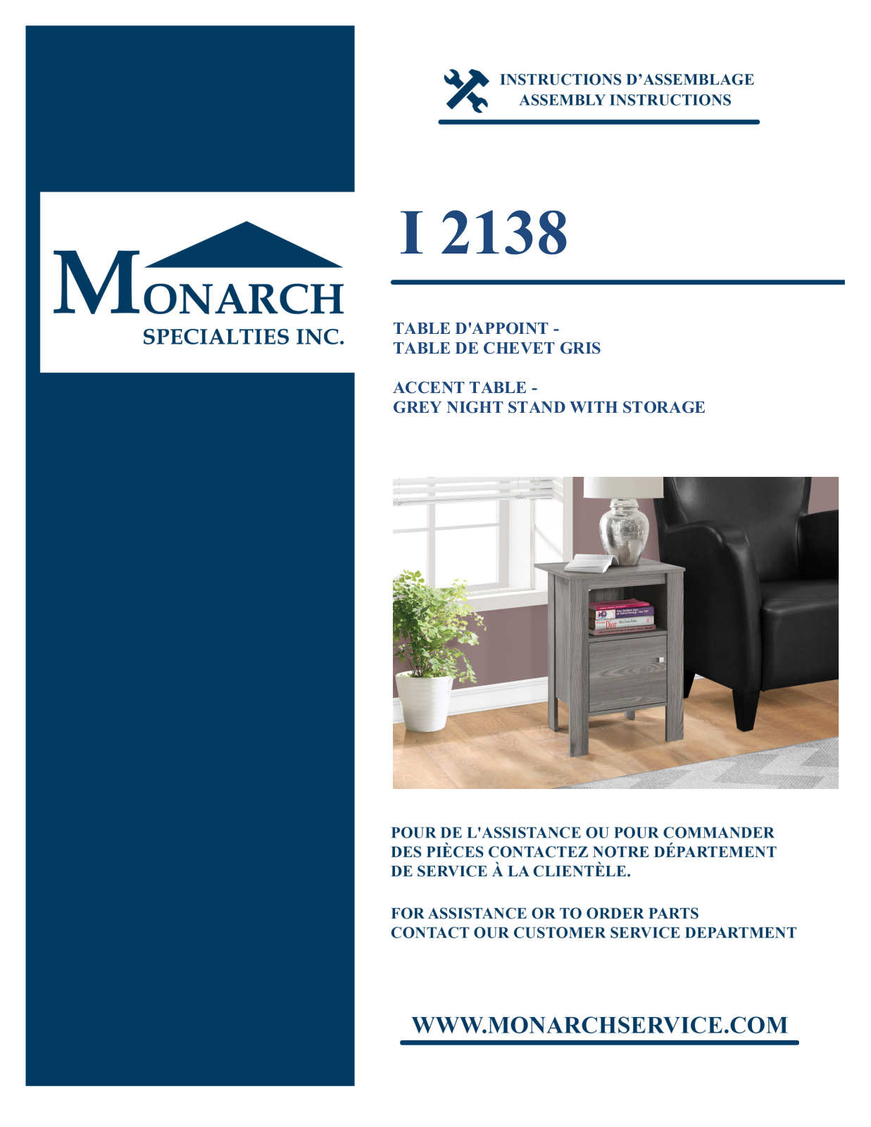 Monarch I2138 Assembly Guide - ManualMachine.com