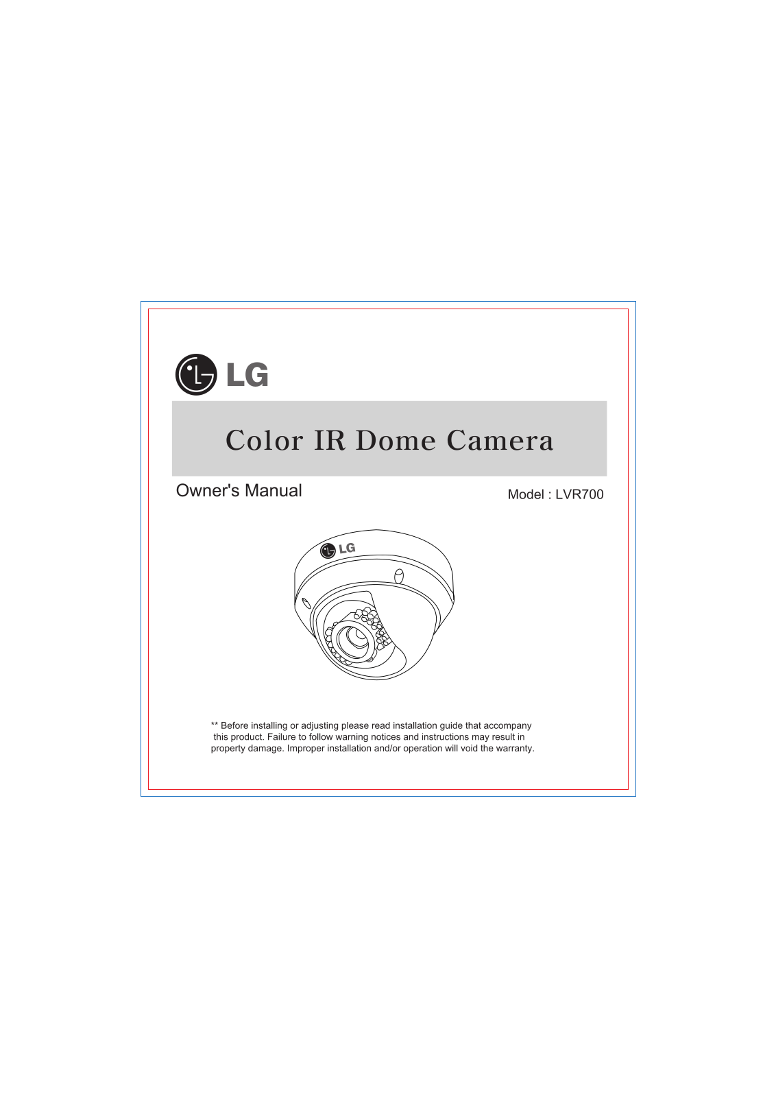 LG LVR700P-DA Owner’s Manual