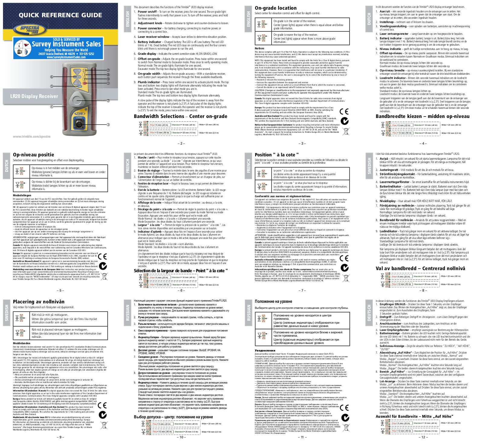 Trimble LR20 Reference Manual