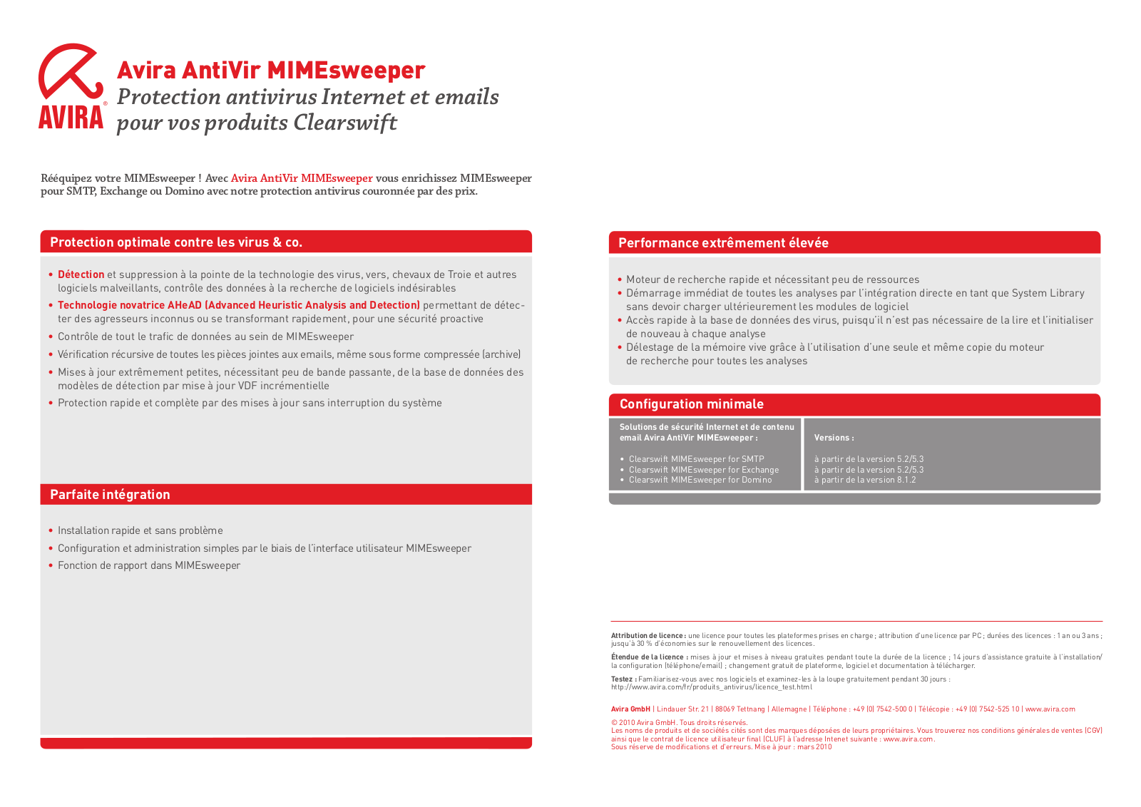 AVIRA ANTIVIR MIMESWEEPER User Manual