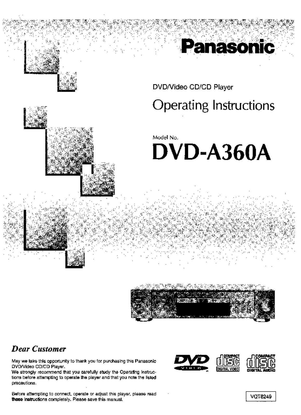 Panasonic DVD-A360A User Manual