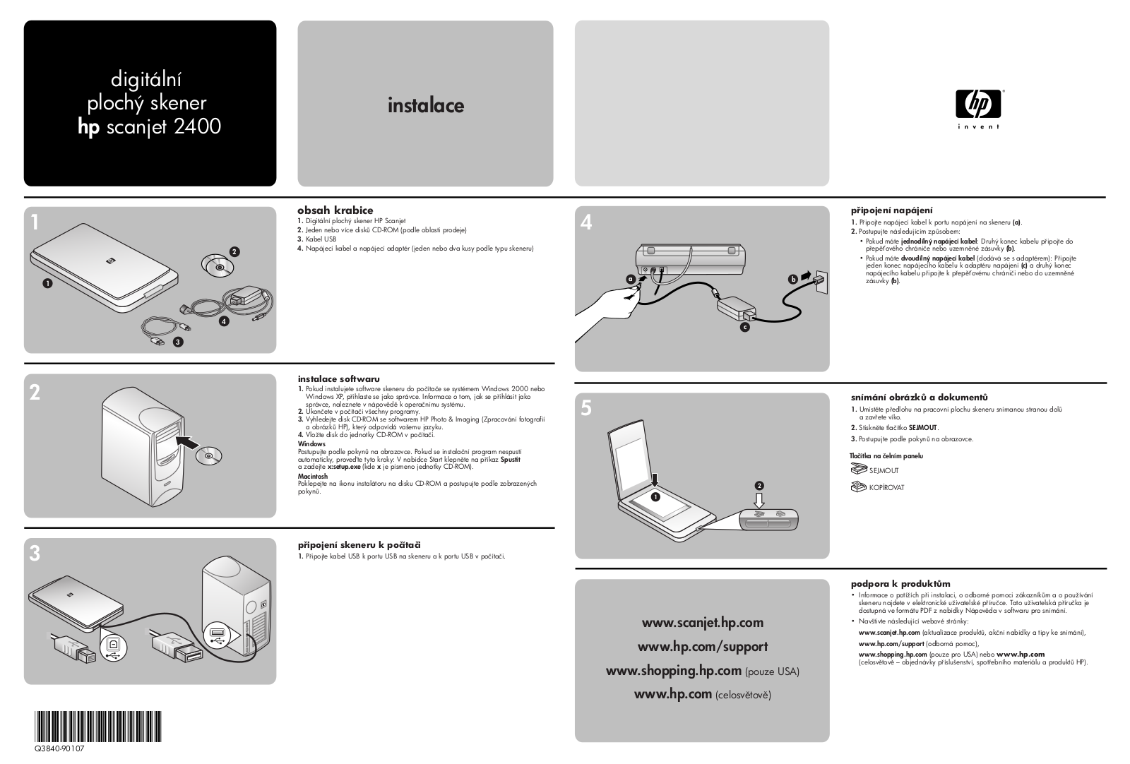 Hp SCANJET 2400 User Manual