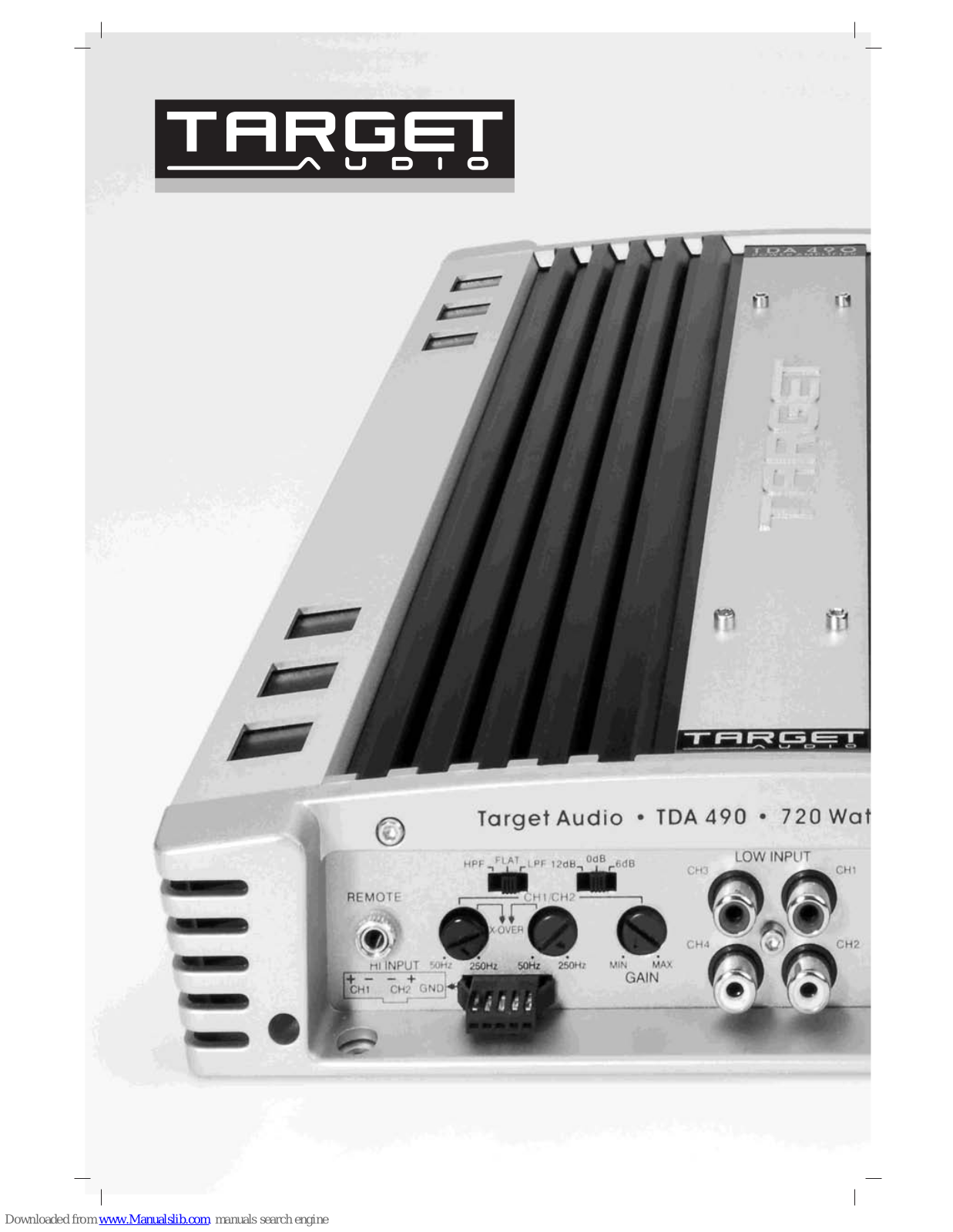 Target Audio TDA 270, TDA 290, TDA 470, TDA490 Instruction Manual - ManualMachine.com