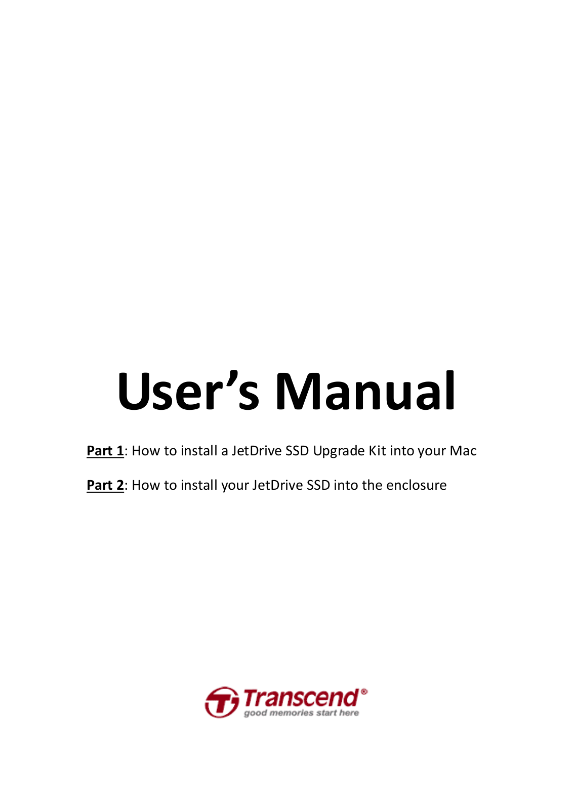 Transcend TS960GJDM500, TS960GJDM725, TS480GJDM500, TS480GJDM725, TS240GJDM725 User manual