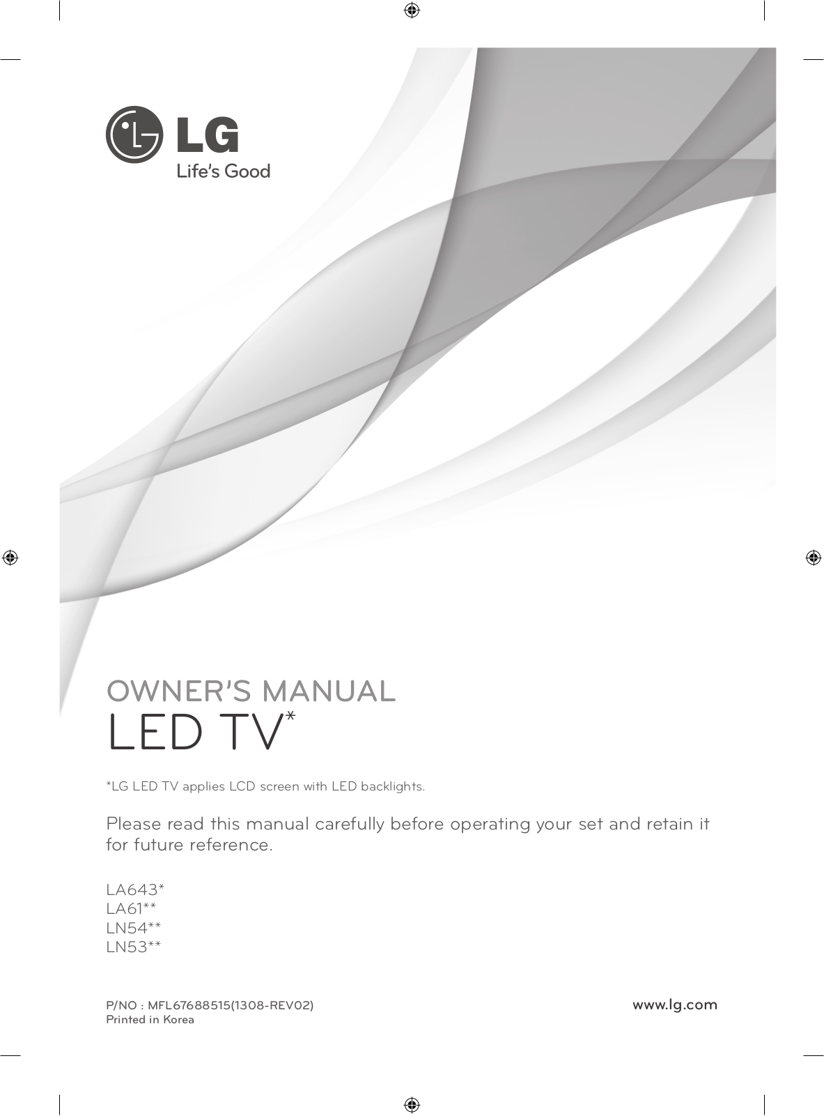 LG 42LN5406 User Manual
