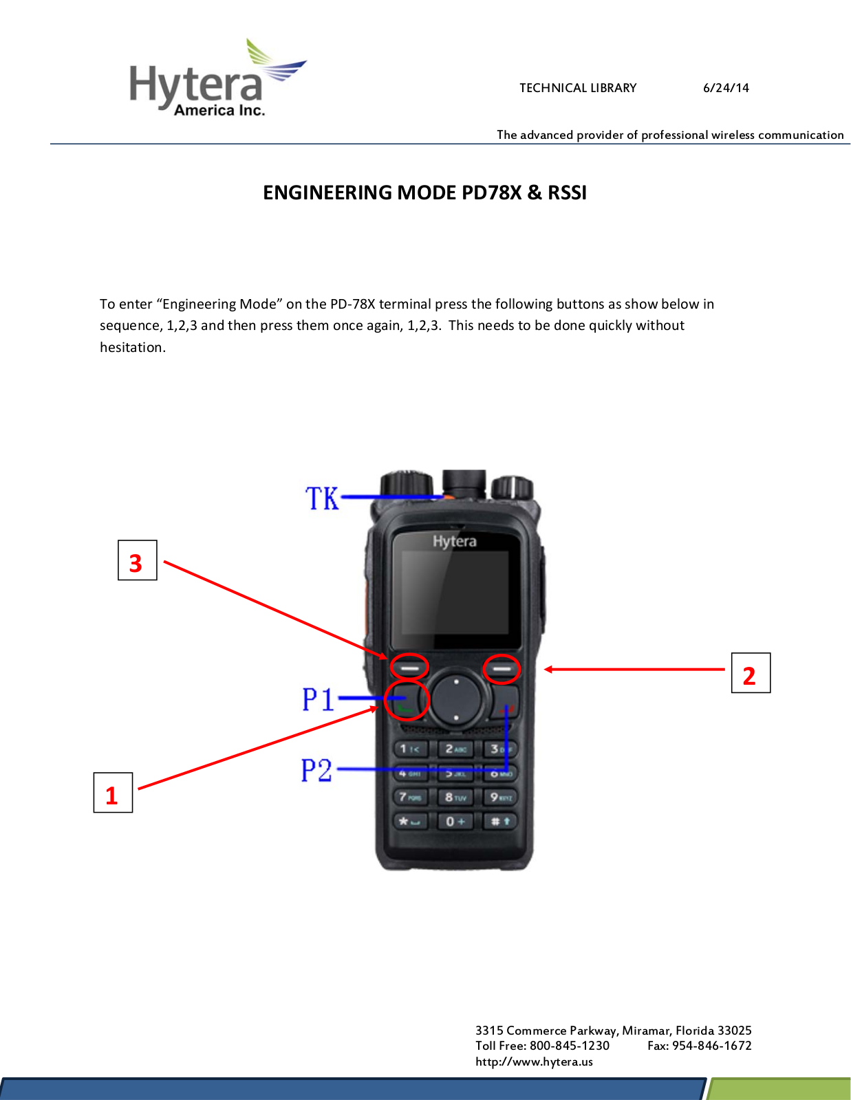 Hytera PD78 Mini User's Manual