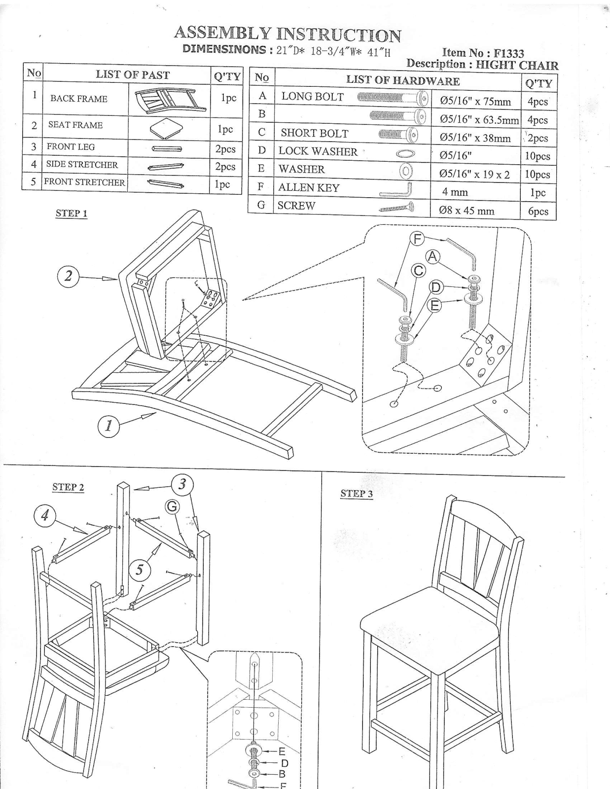 A&J Homes Studio AJHS2149 Installation & Assembly - ManualMachine.com