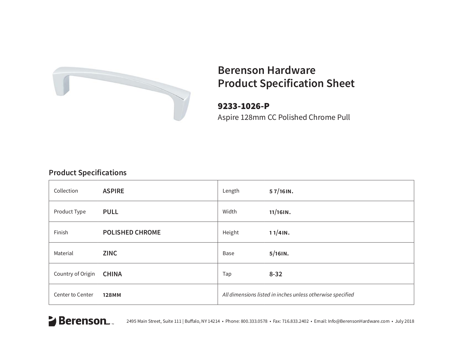 Berenson BERR1321 Specifications - ManualMachine.com