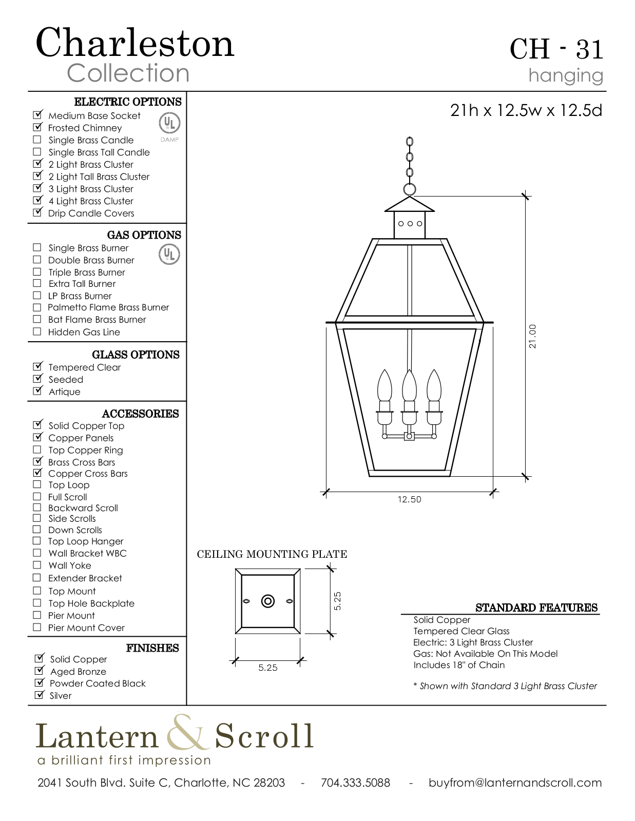 Lantern & Scroll LASC1001 Specifications - ManualMachine.com