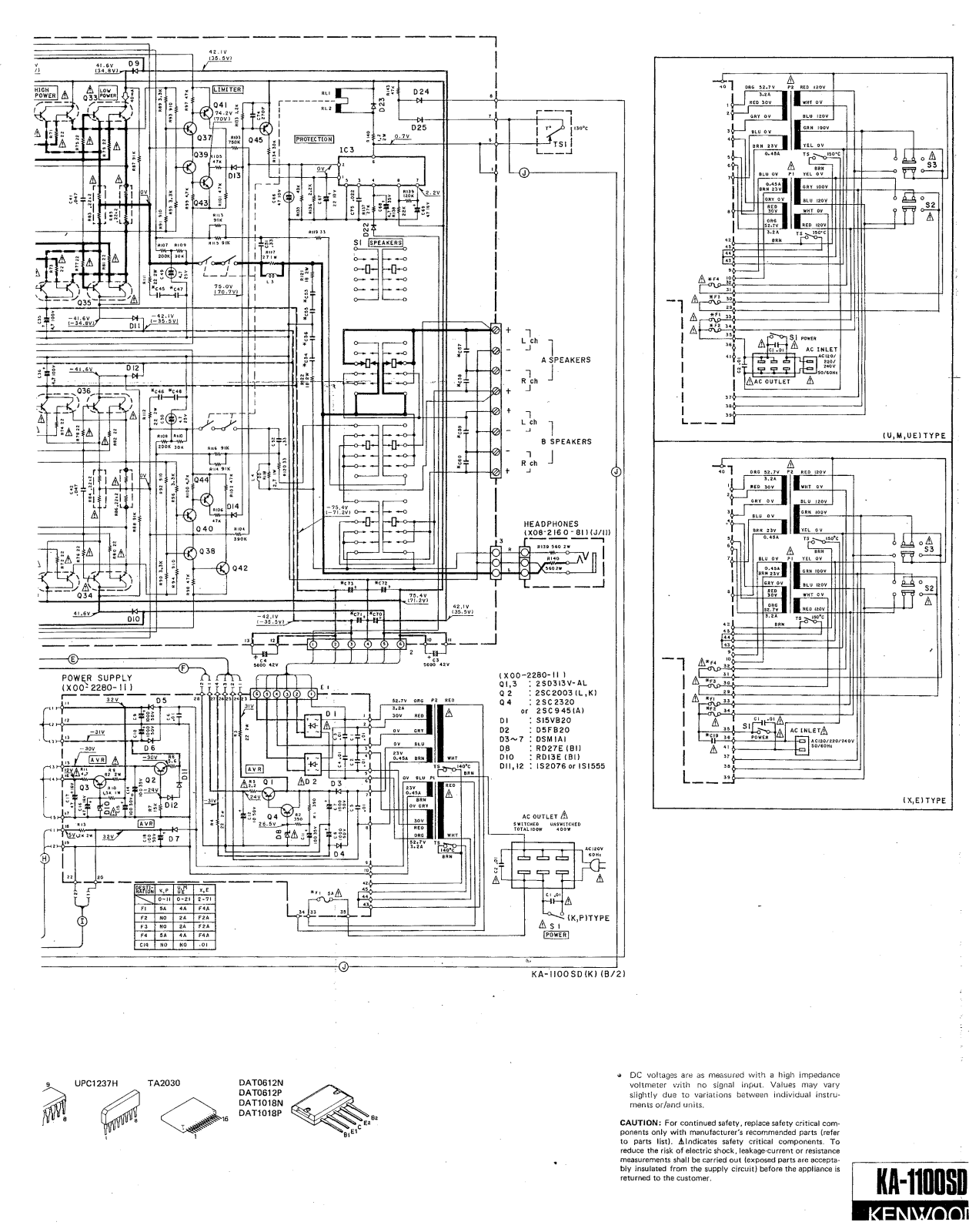 Kenwood KA-1100-SD Schematic