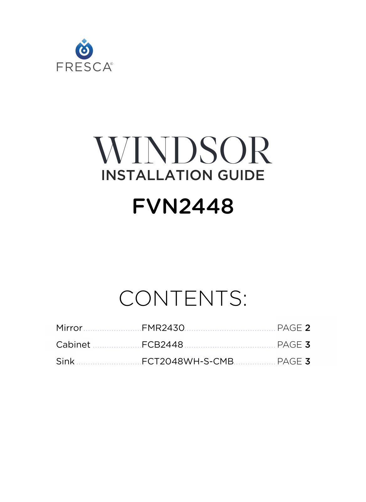 Fresca FBH10159 Installation & Assembly - ManualMachine.com