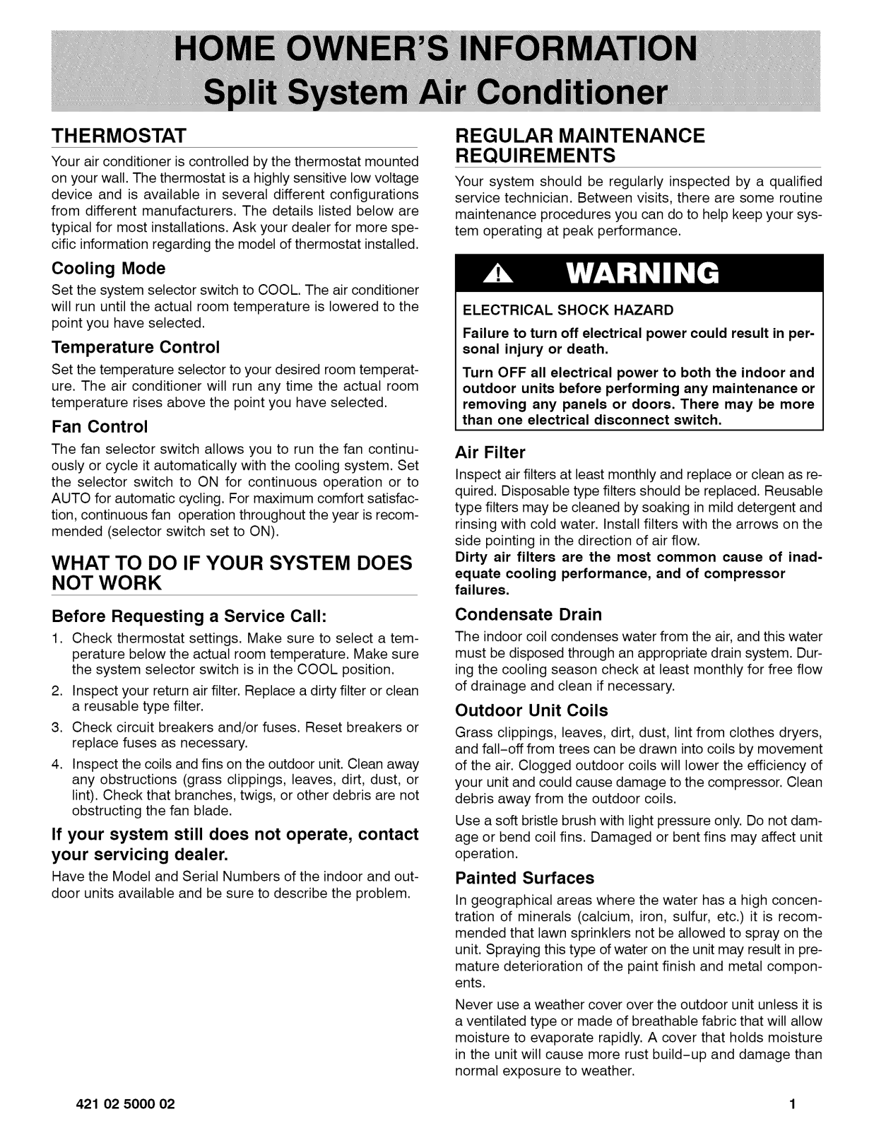 ICP N4A460GKB200, N4A460GKA100, N4A460AKB100, N4A460AKA100, N4A448GKB200 Owner’s Manual