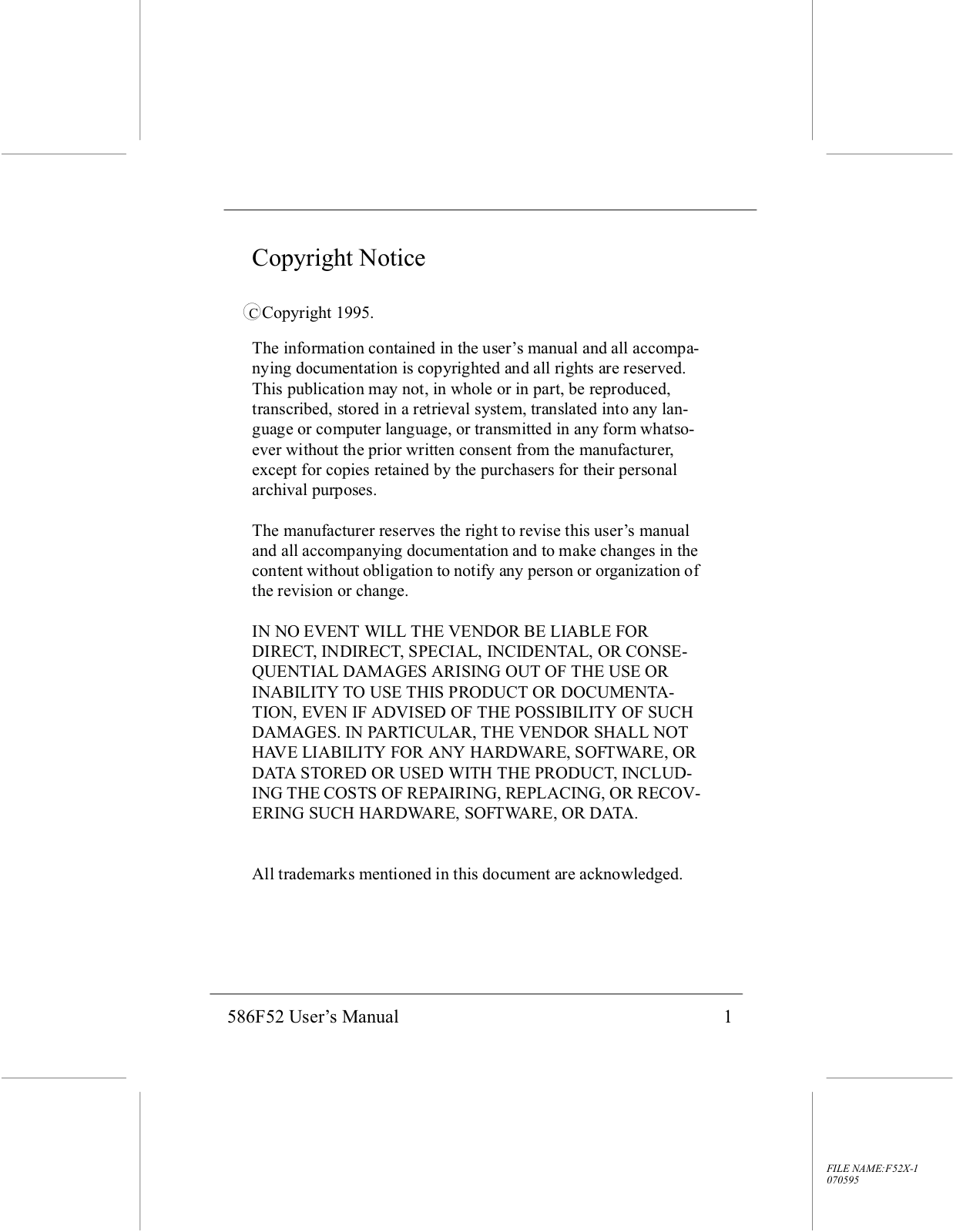 Freetech 586F52 User Manual - ManualMachine.com