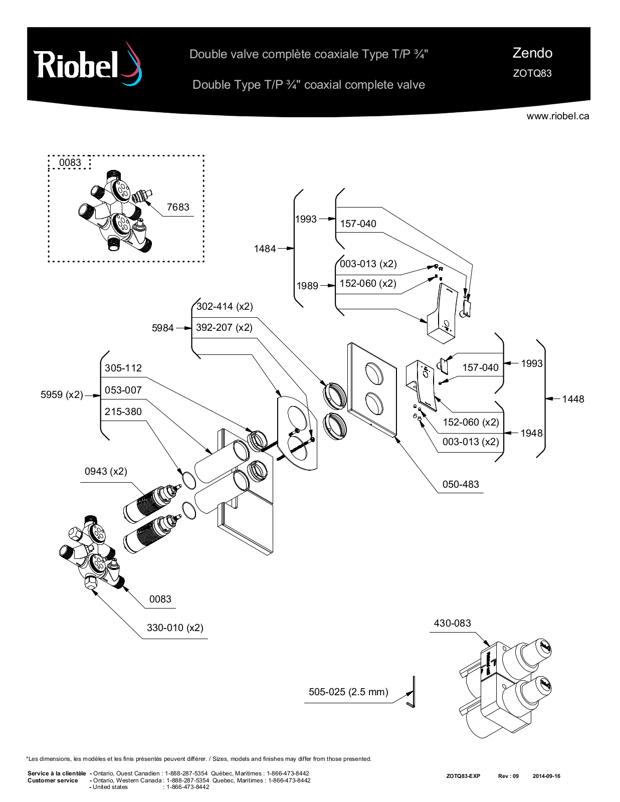 Riobel ROBL2033 Specifications - ManualMachine.com