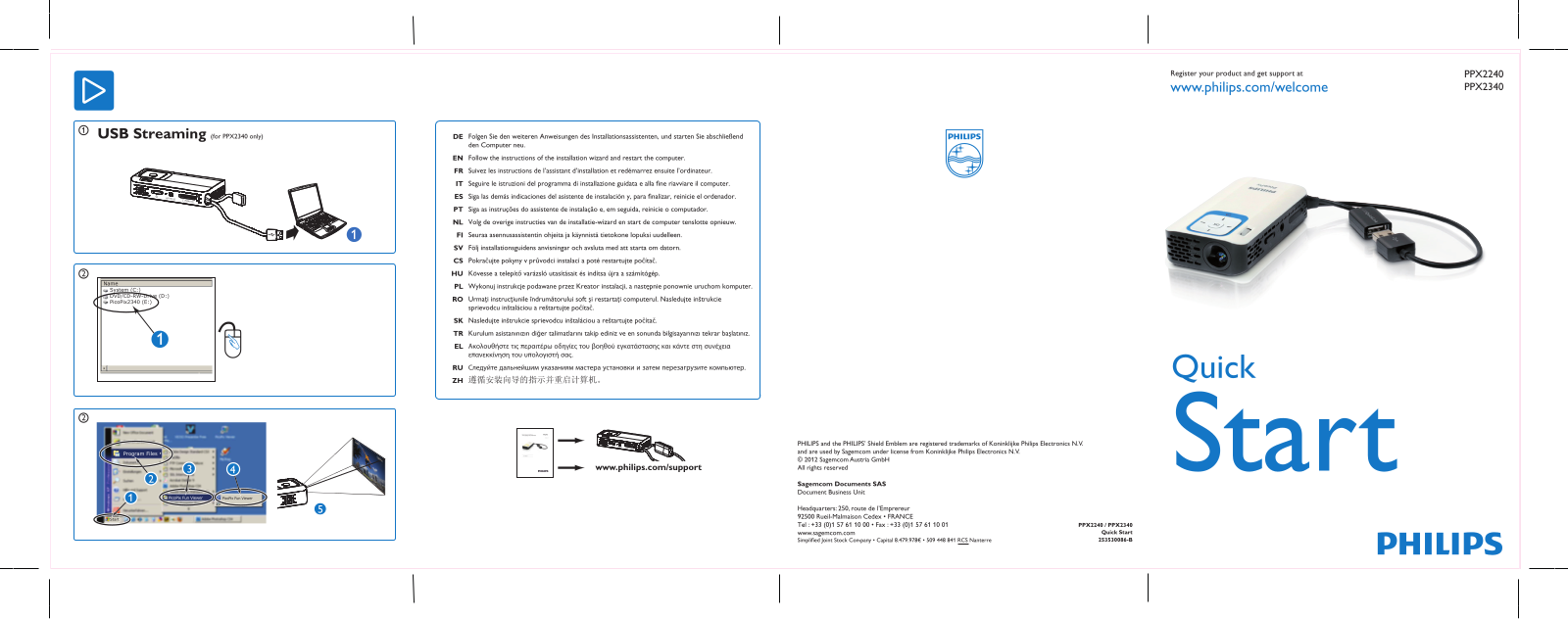 Philips PPX2340/F7 Quick Start Guide