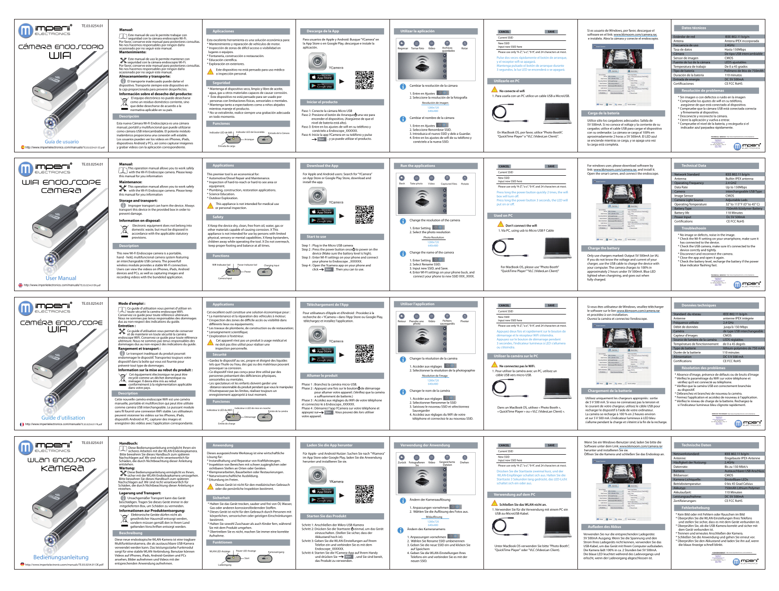 imperii WiFi Endoscope Camera User Manual