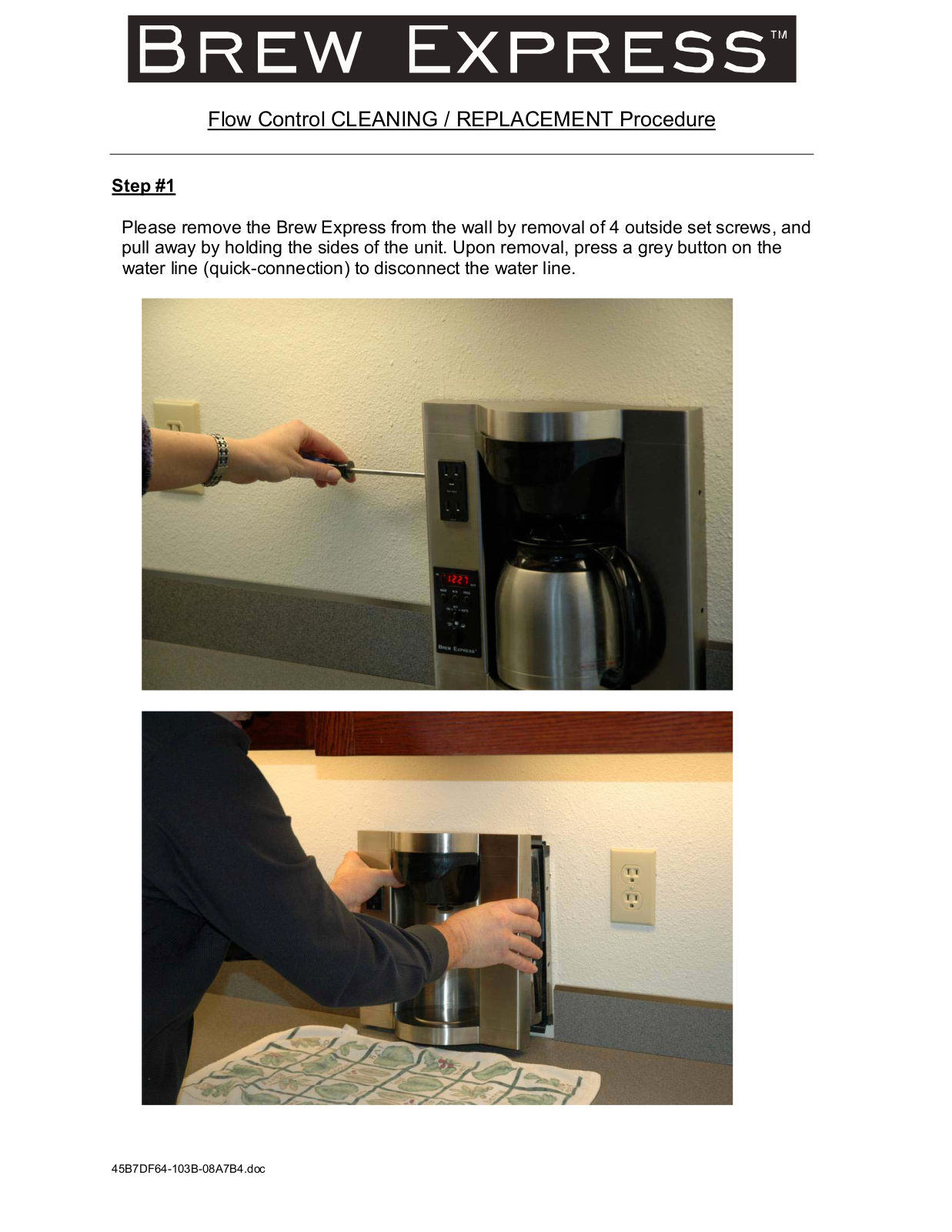 Lance-Larkin Brew Express CoffeeMaker User Manual