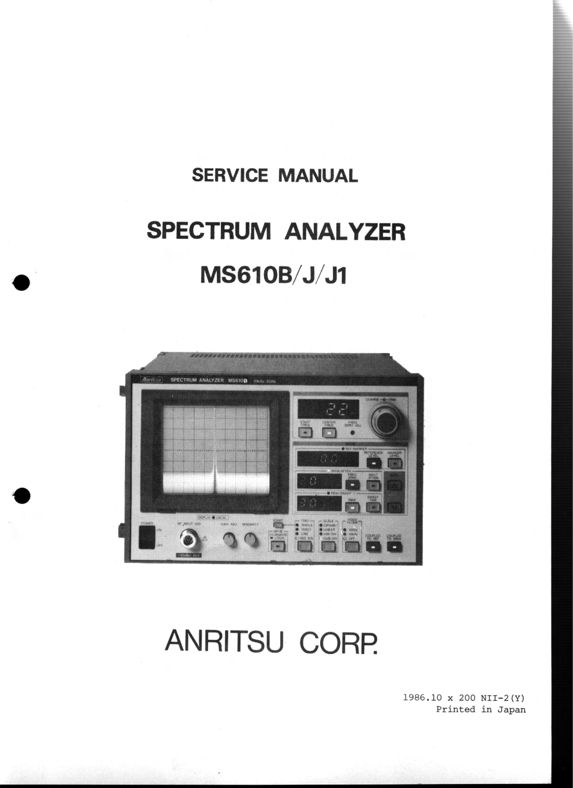 Anritsu ms610b schematic