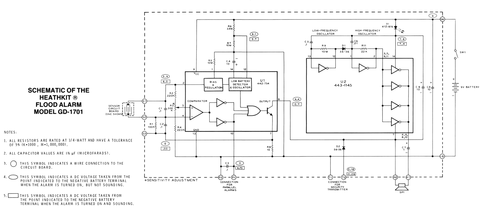 Heathkit GD-1701 Schematic