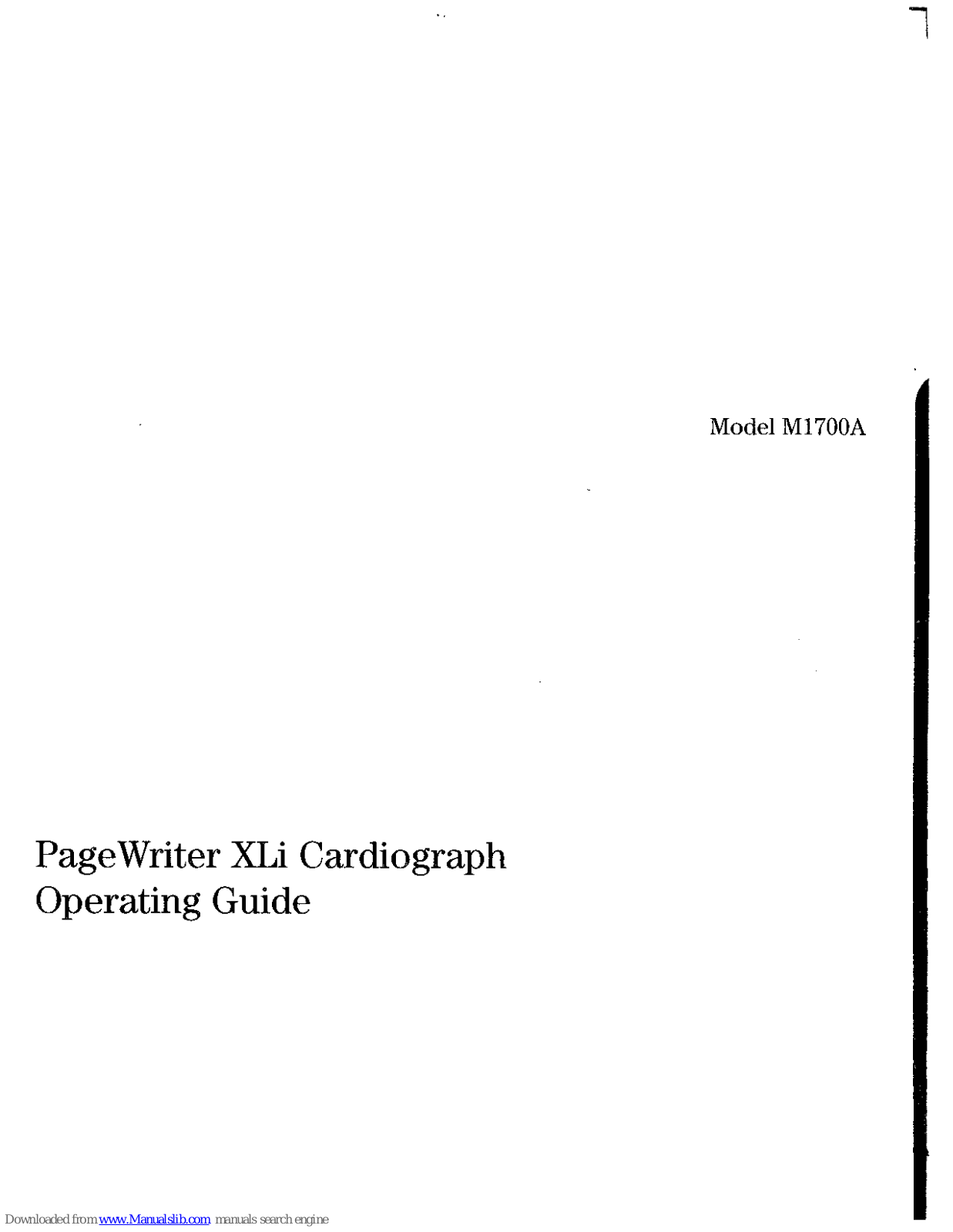 HP Pagewriter XLi M1700A Operating Manual - ManualMachine.com
