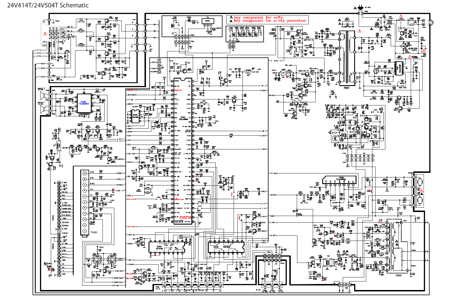 RCA 24V414T, 24V504T Schematic