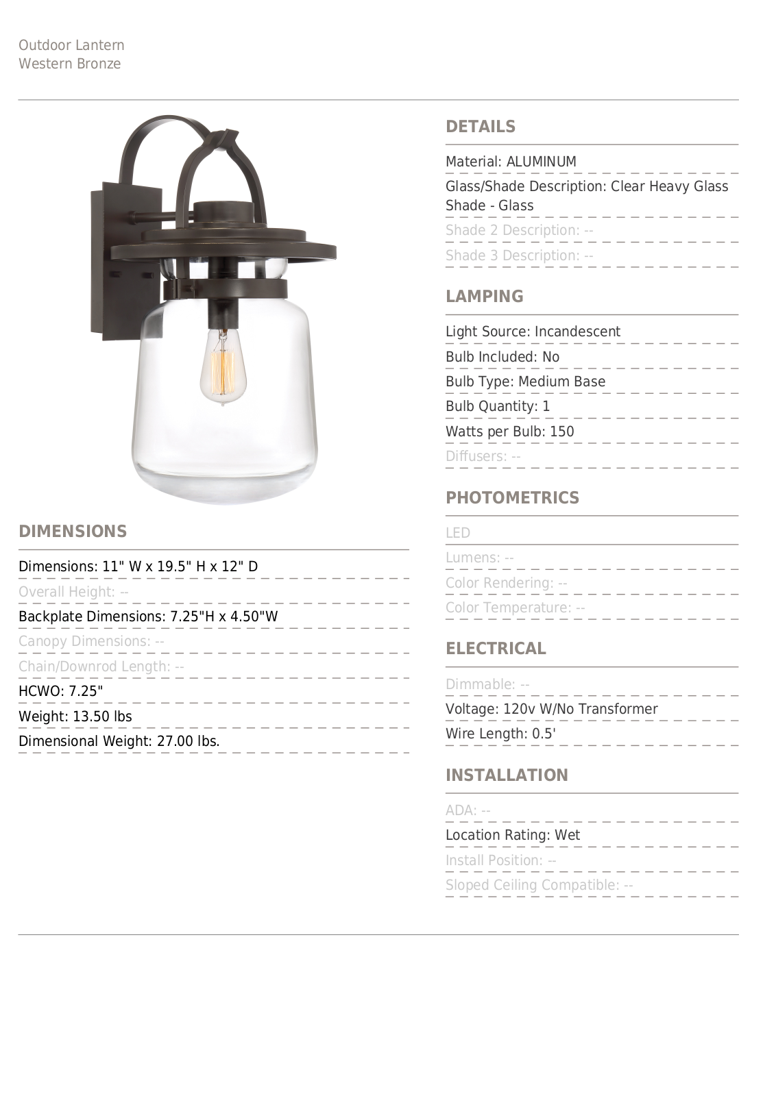Sand & Stable BKWT5466 Specifications - ManualMachine.com