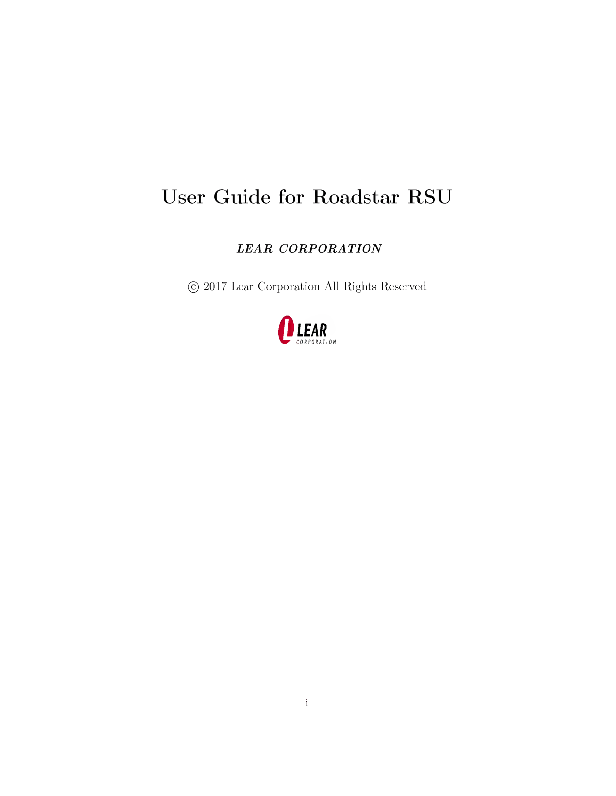 Lear IXZ19A User Manual