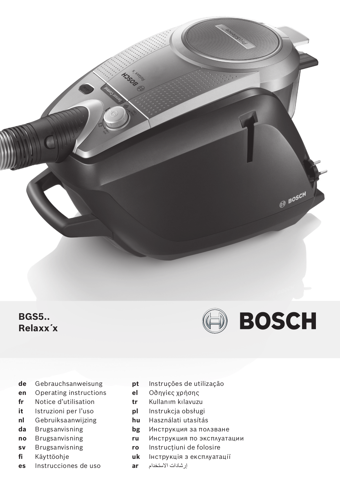 Bosch BGS5A32R User Manual