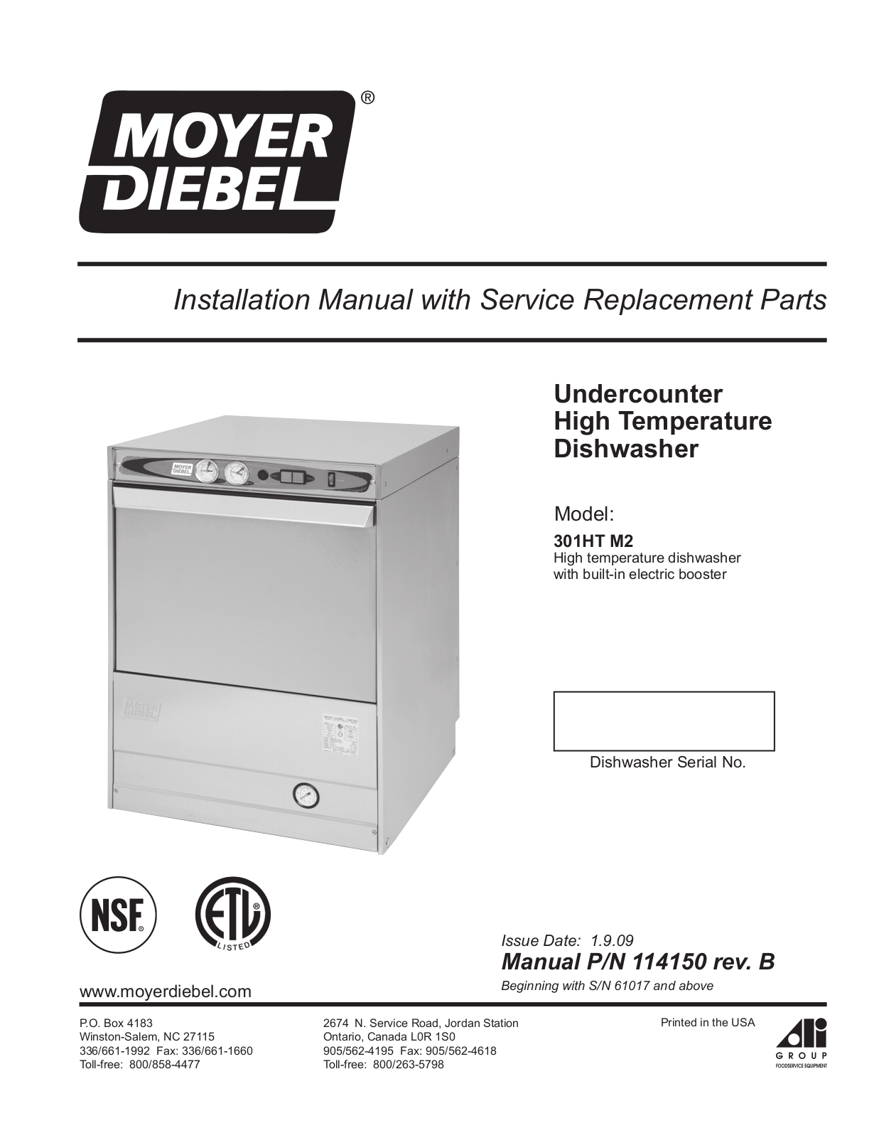 Moyer Diebel 301HT M2 User Manual