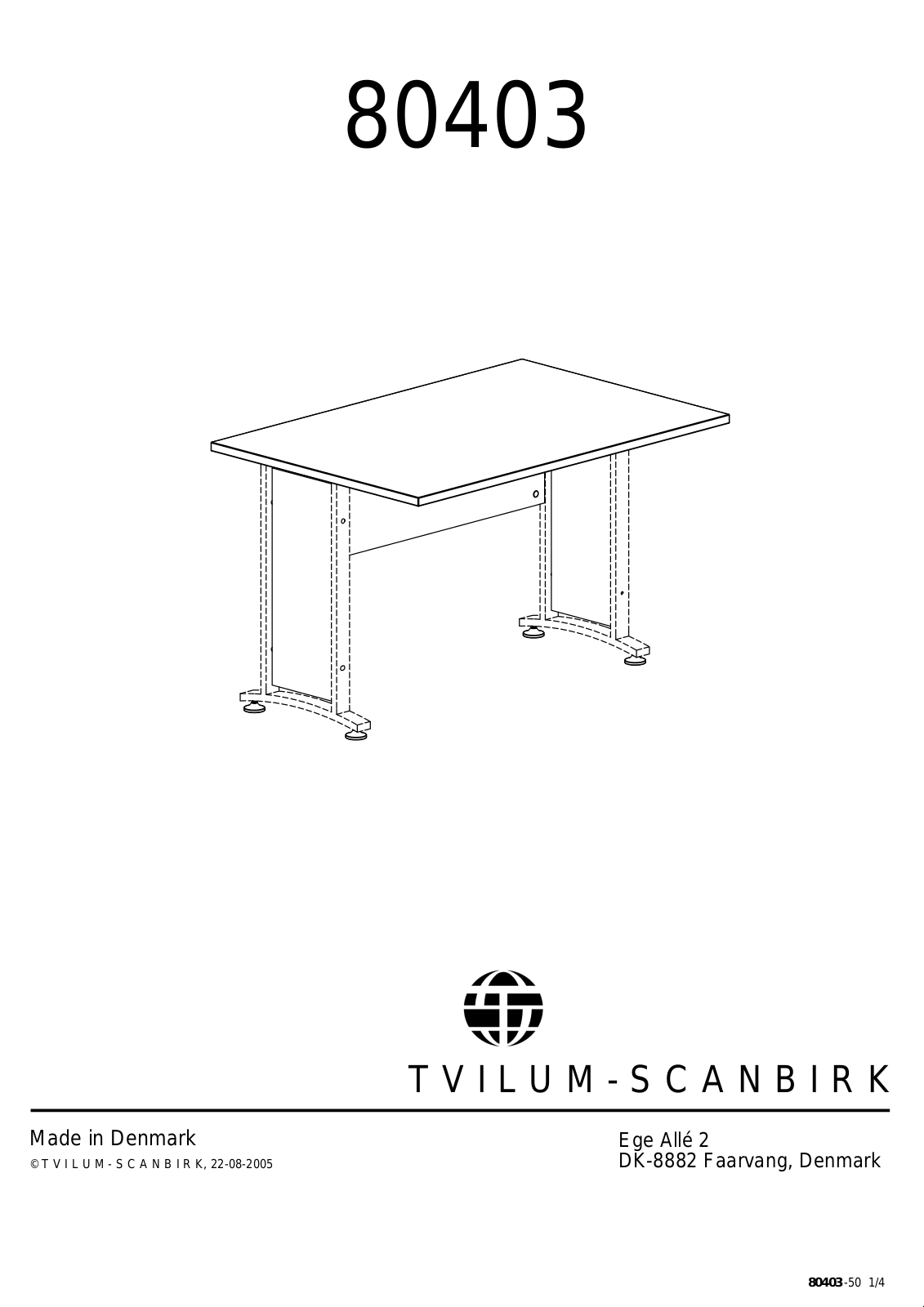 Tvilum 80403 User Manual - ManualMachine.com