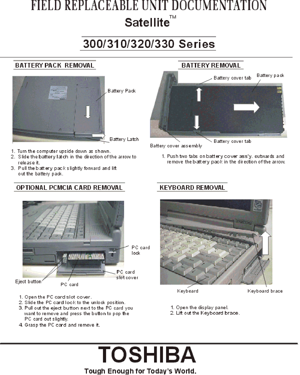 Toshiba Satellite 330, Satellite 320, Satellite 300, Satellite 310 Service Manual