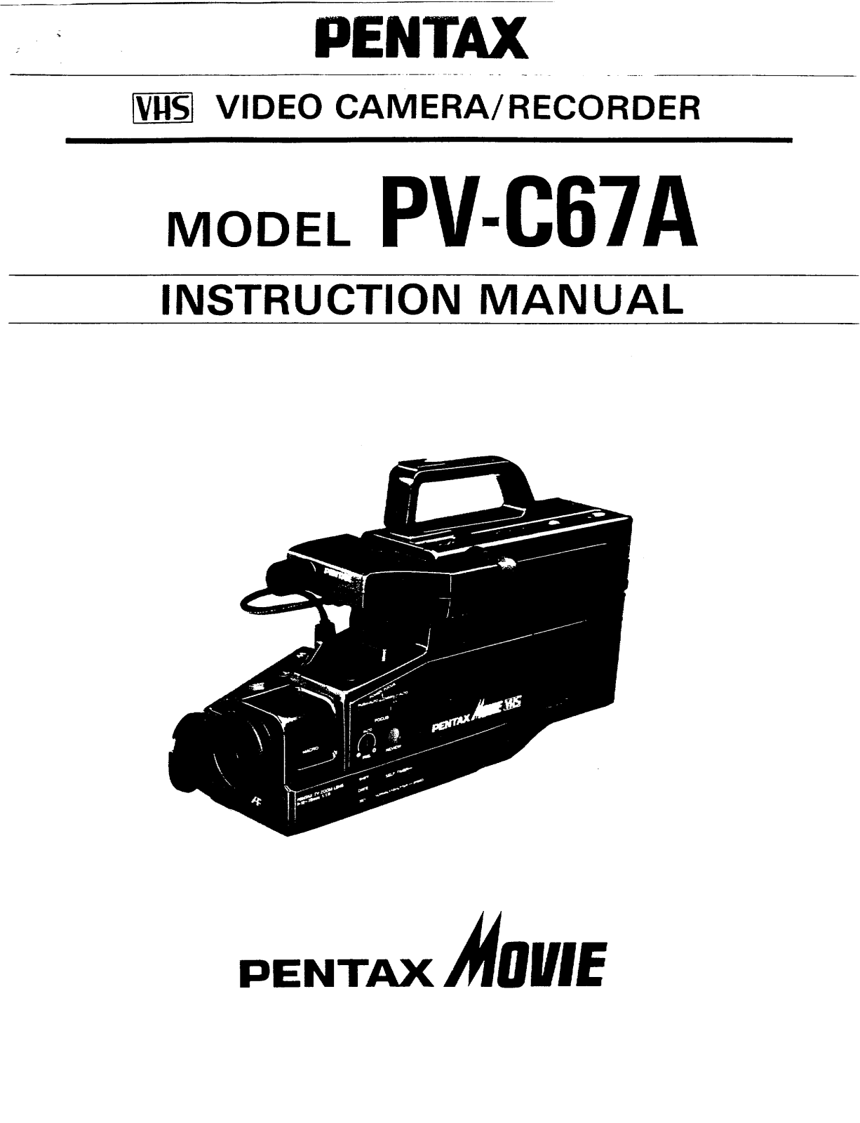 Pentax PVC67A User Manual