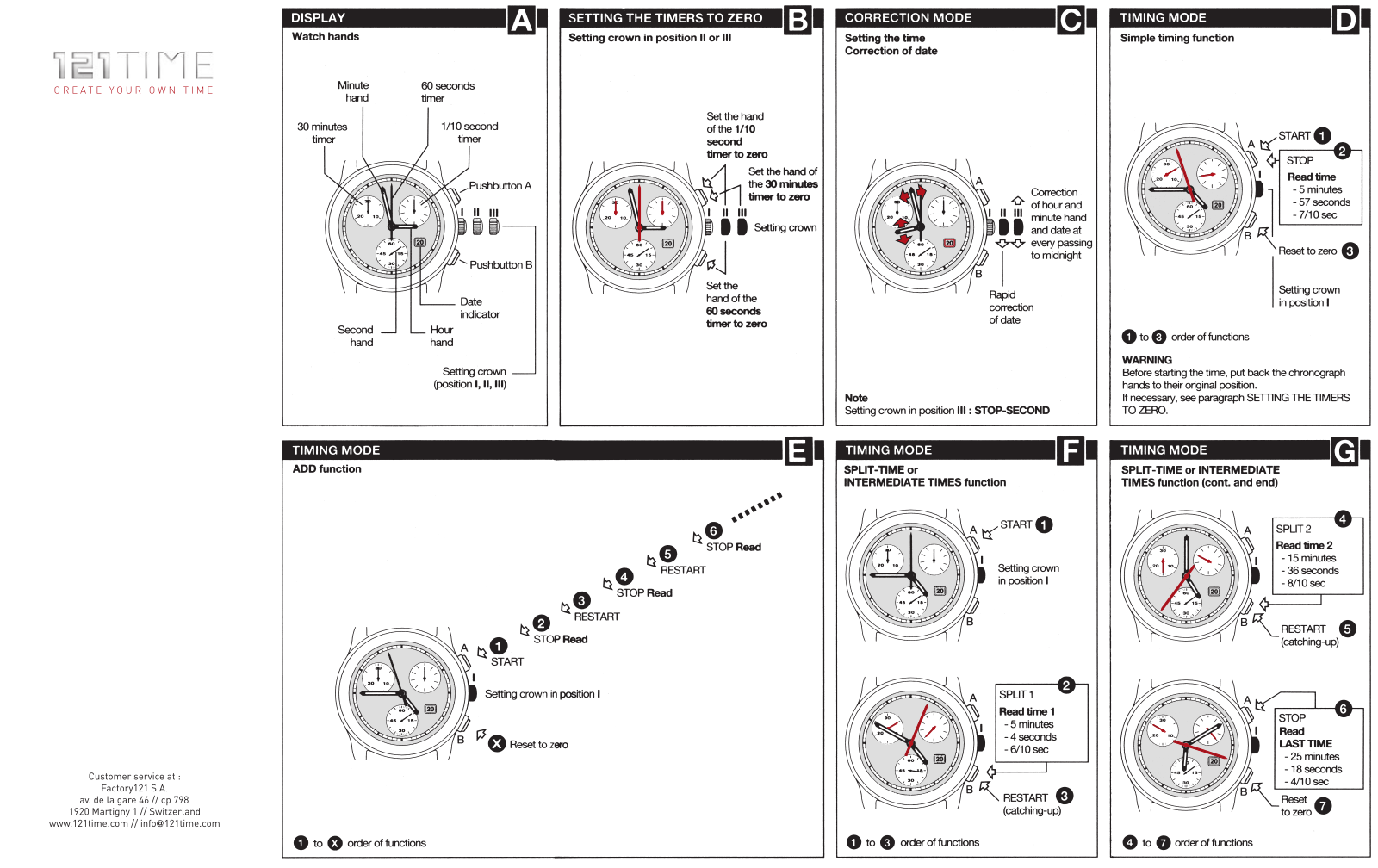 121TIME 38 mm Quartz User Guide - ManualMachine.com