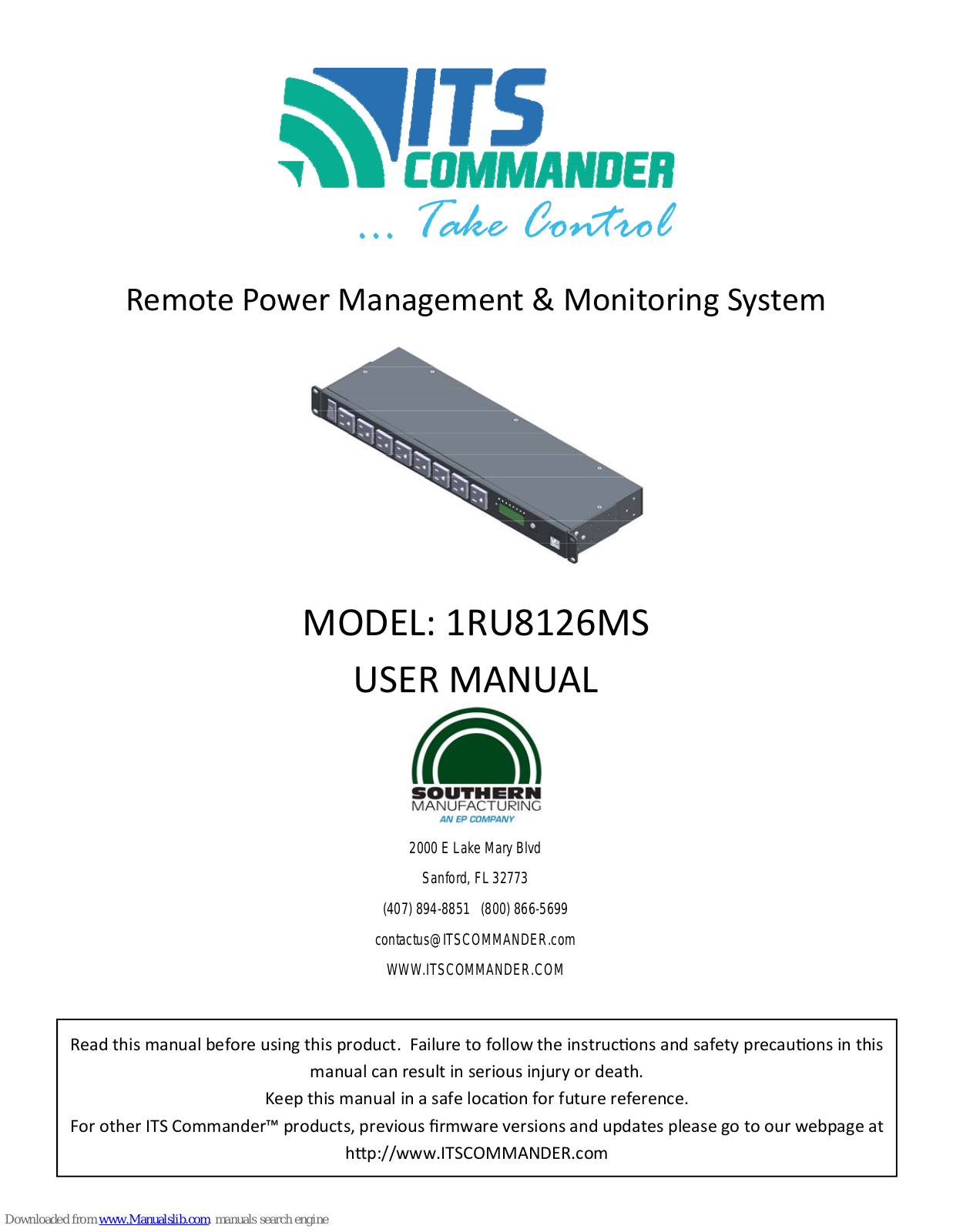 ITS Telecom 1RU8126MS User Manual - ManualMachine.com