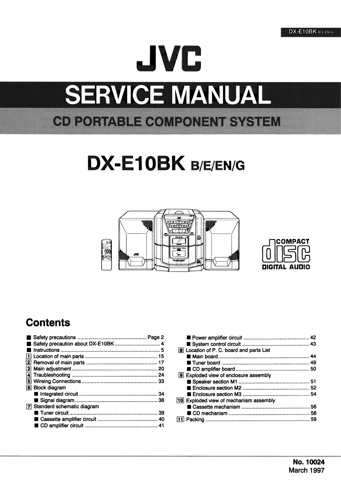 JVC DXE-10-BK Service manual