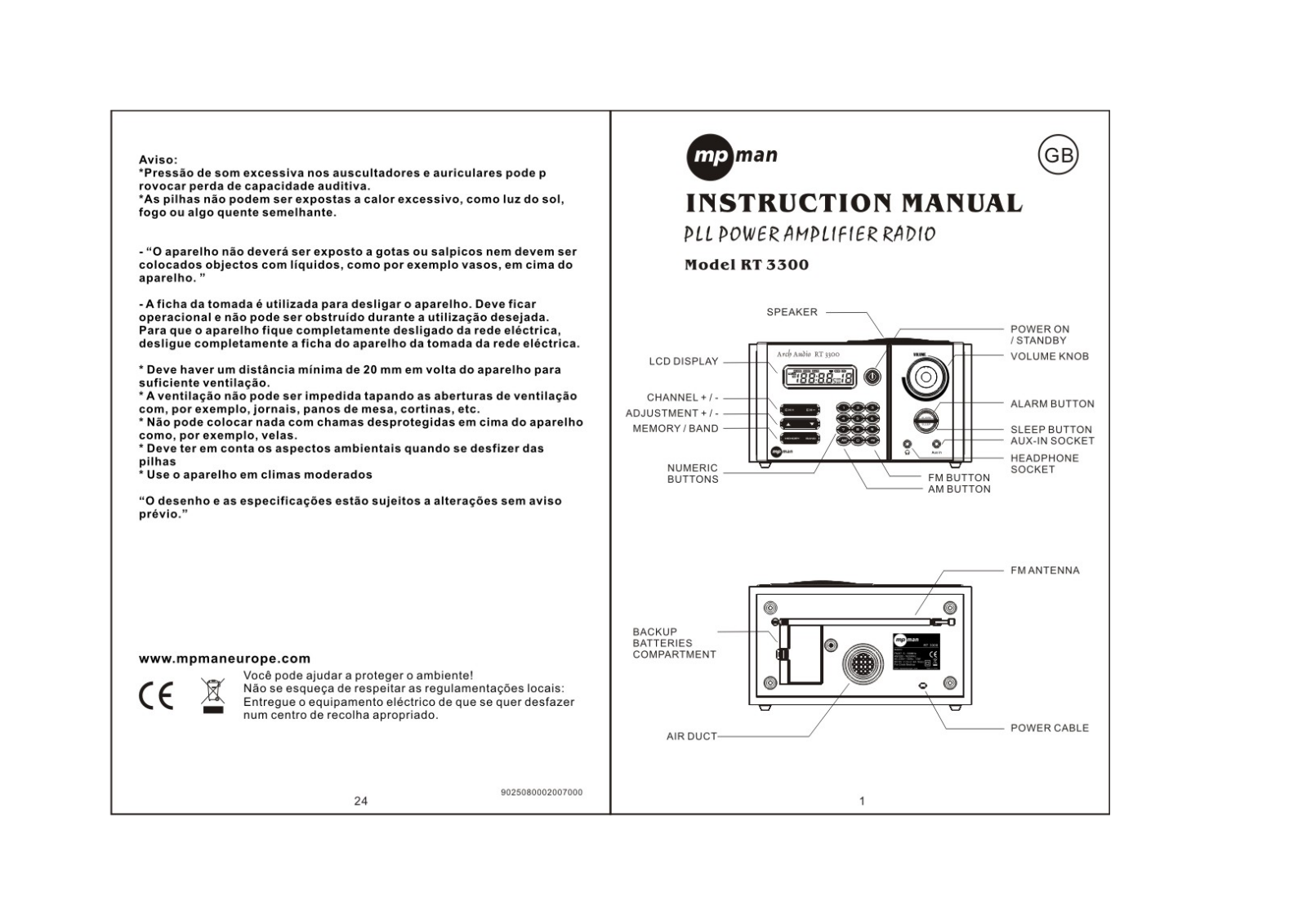 MPMAN RT3300 User Manual