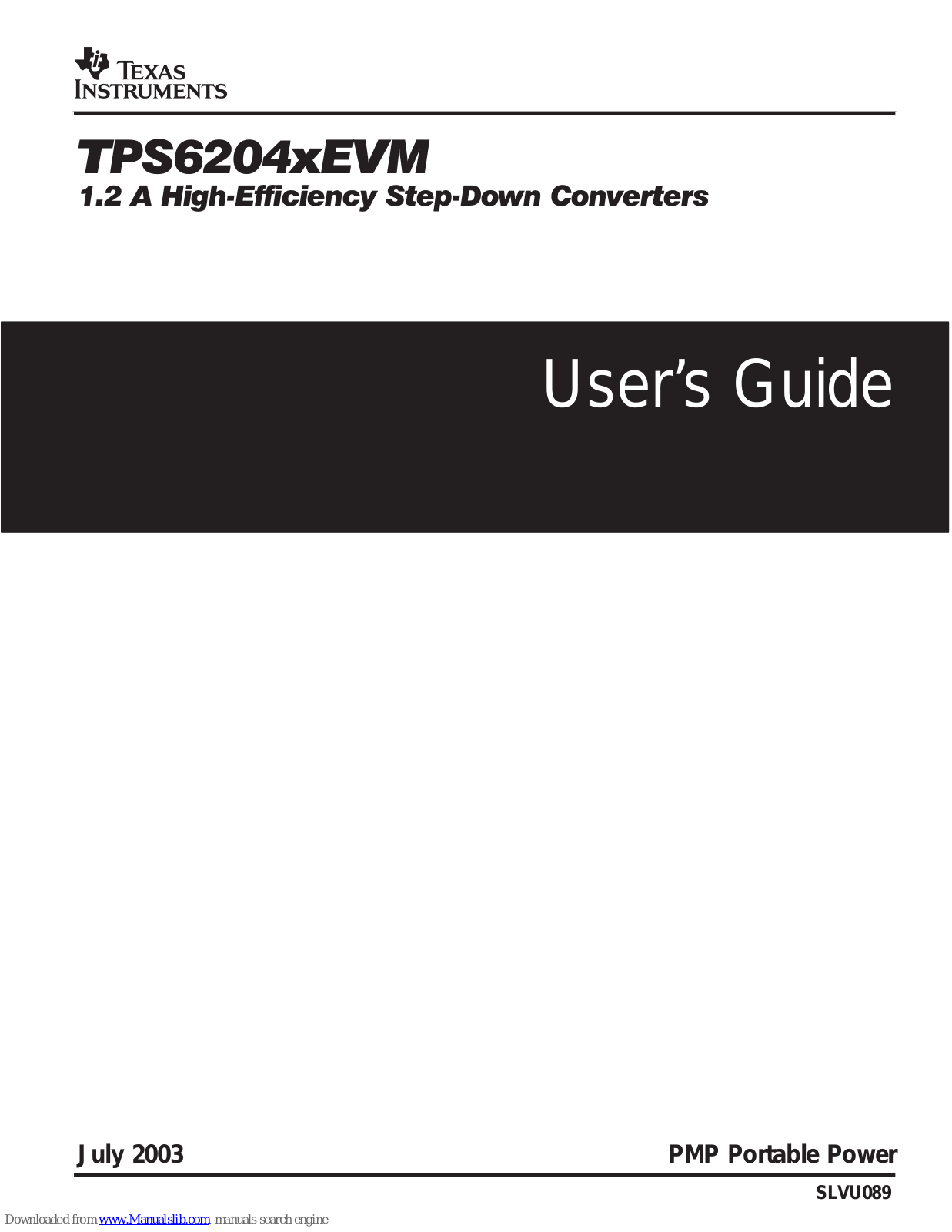 Texas Instruments TPS6204xEVM User Manual