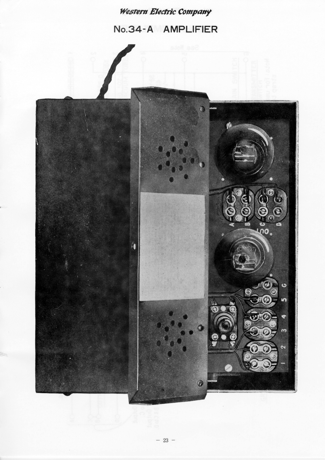 Western Electric 34-A Schematic