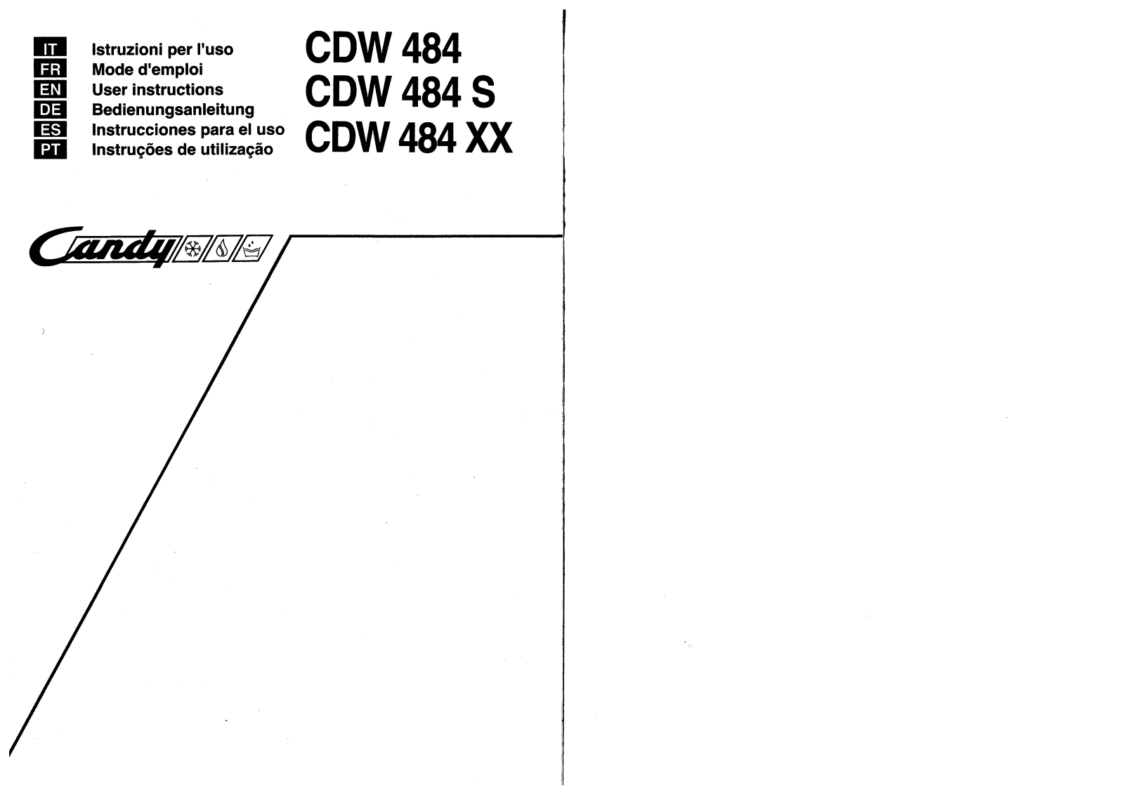 Candy CDW 484, CDW 484 S User Manual