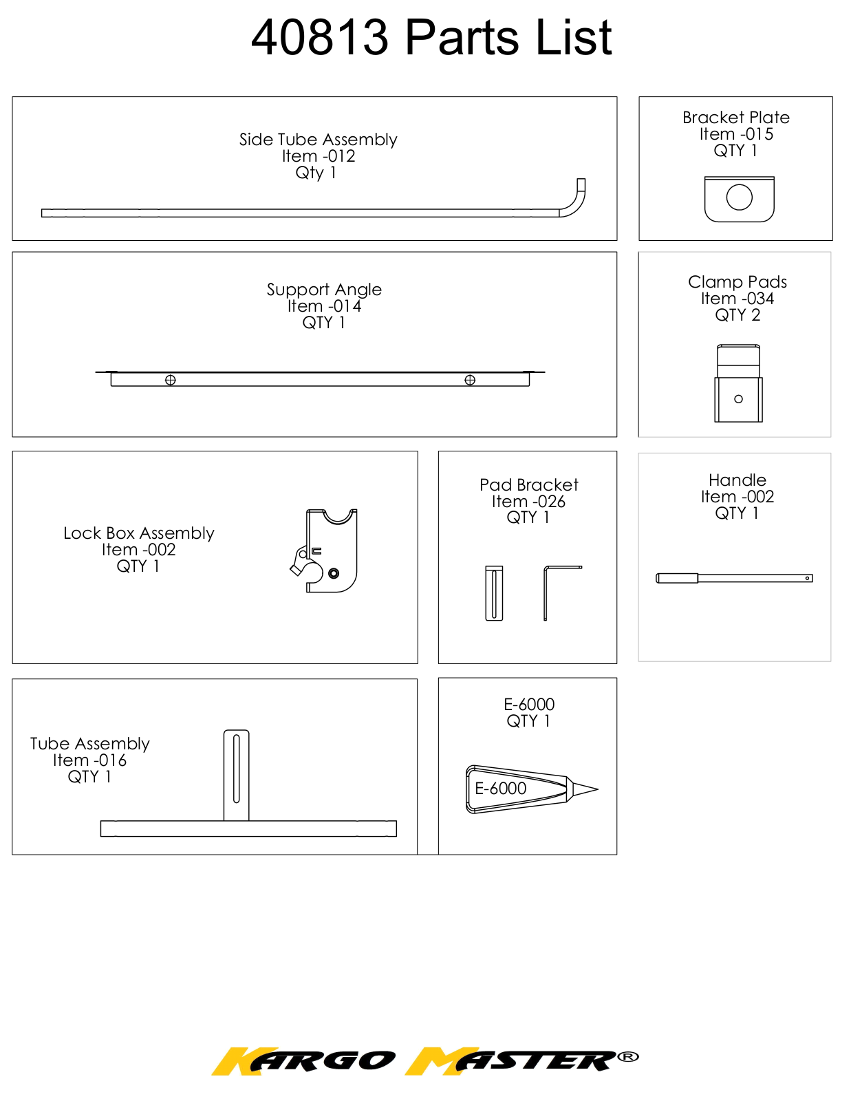 Kargo Master 40813 Quick Start Manual - ManualMachine.com