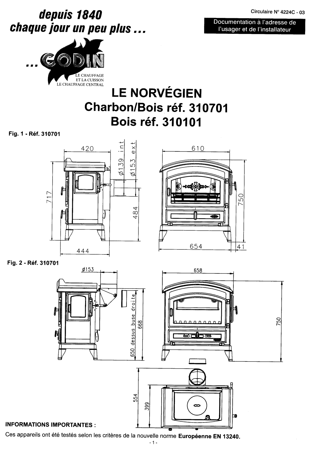 GODIN 310101, 310701 User Manual