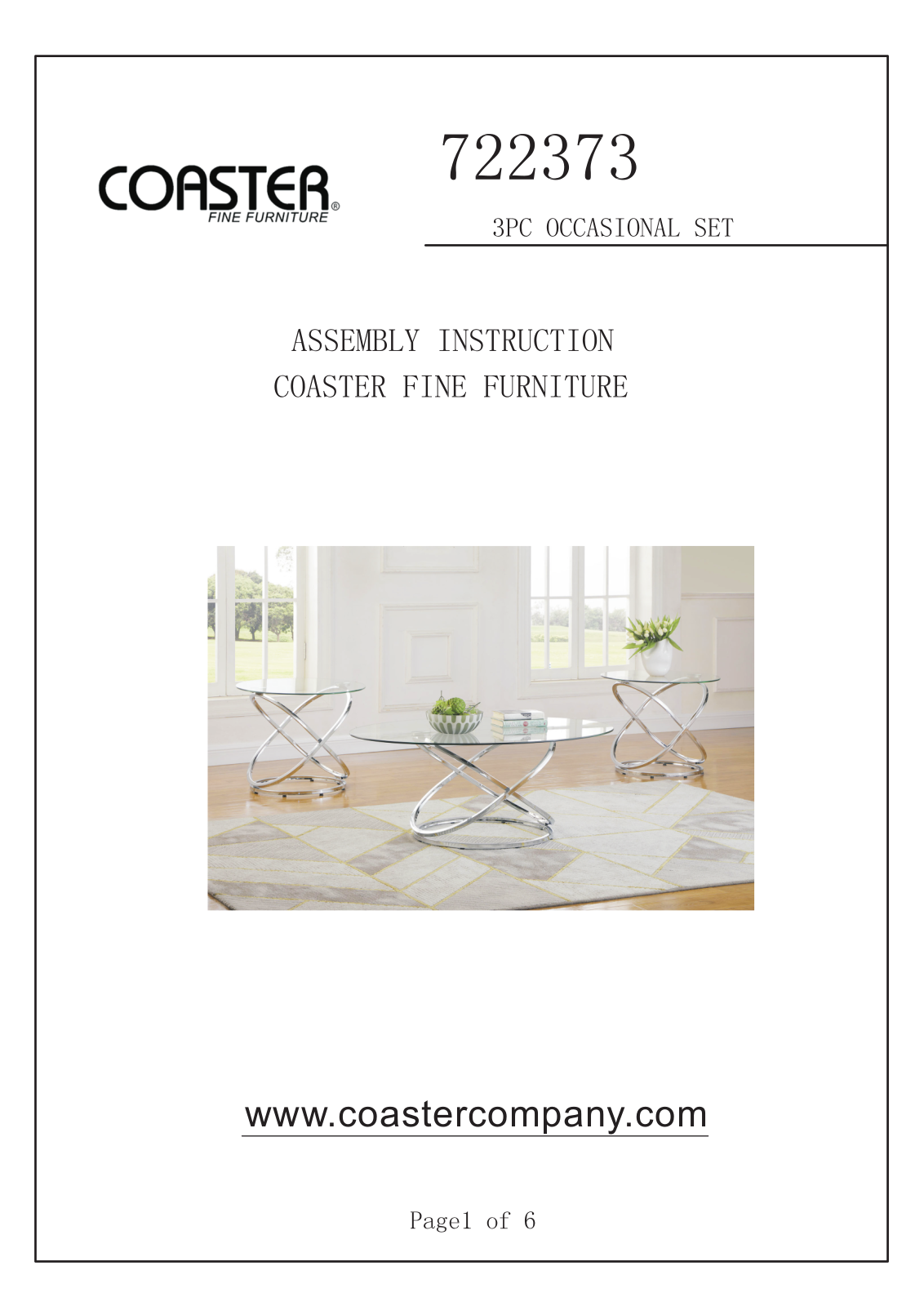 Coaster 722373 Assembly Guide - ManualMachine.com