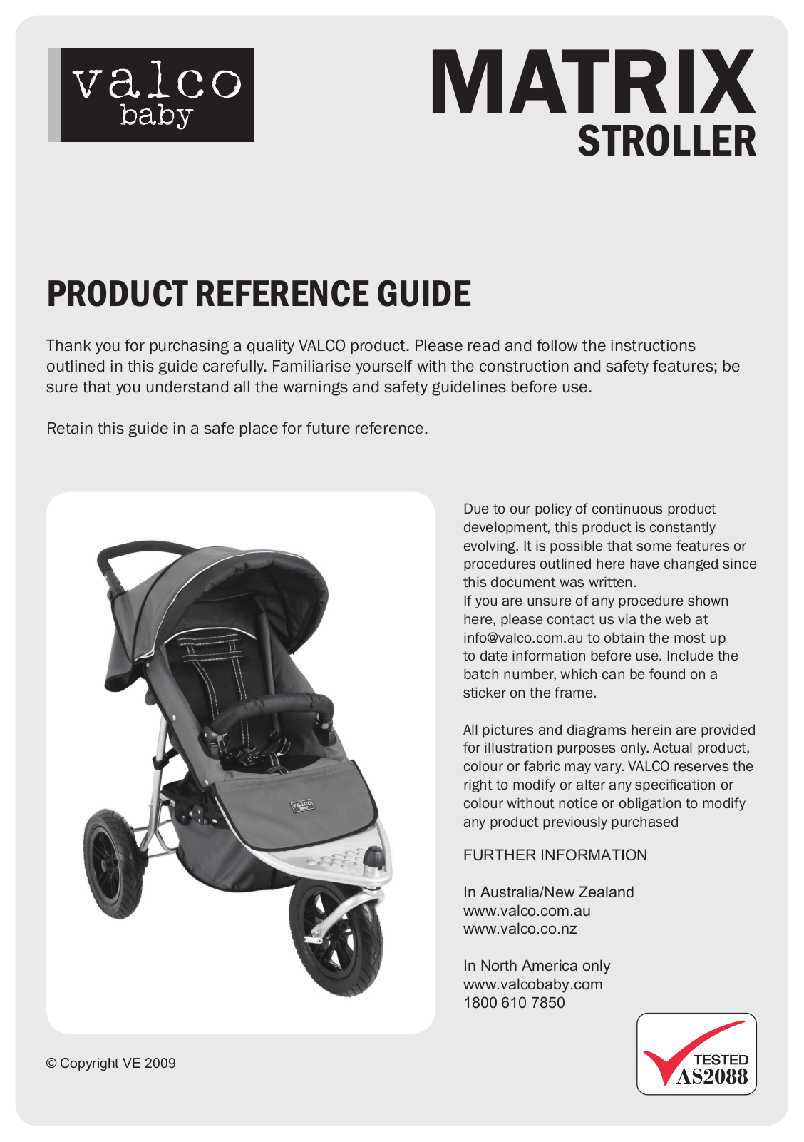 Valco Baby Matrix User Manual