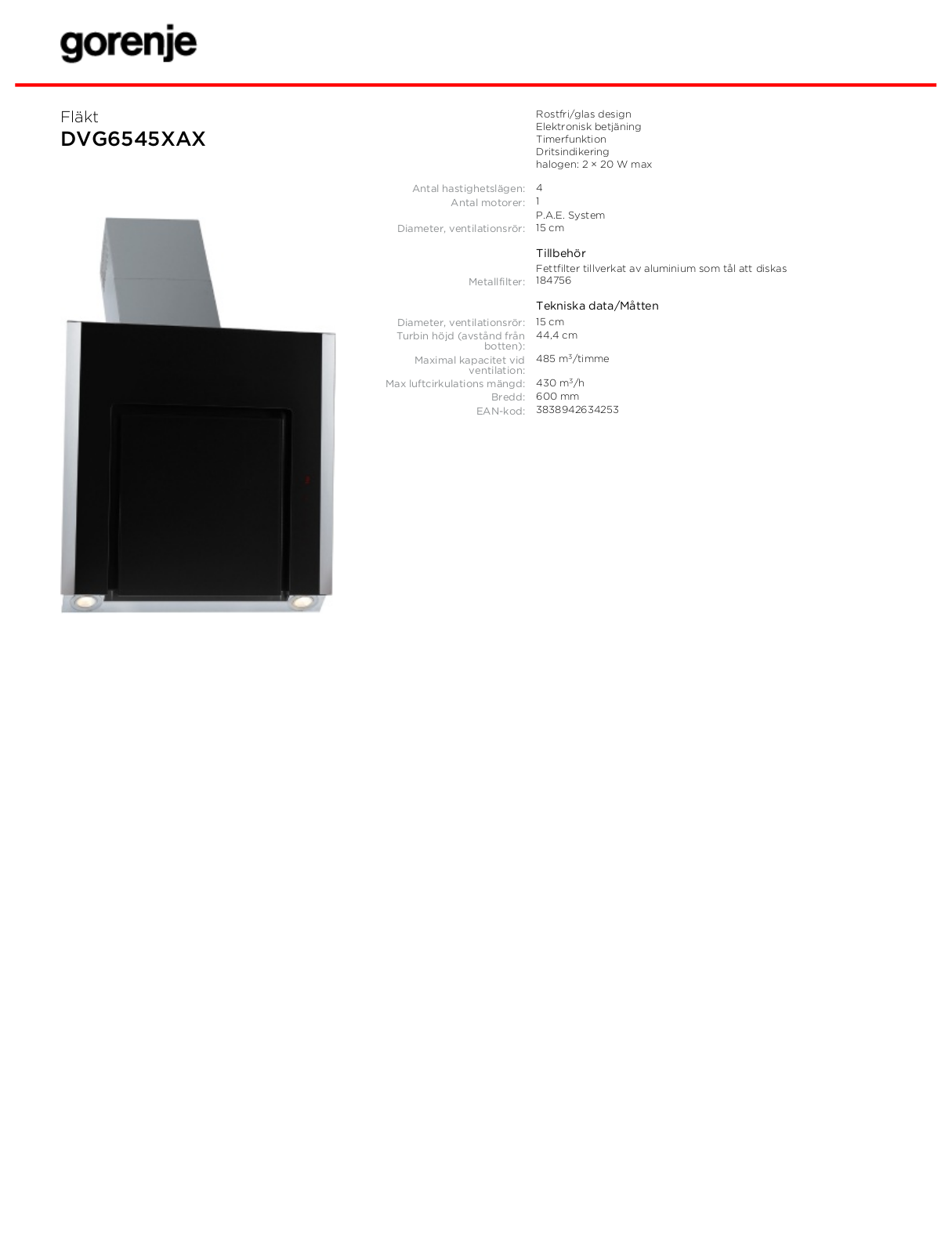 Gorenje DVG6545XAX BROCHURE