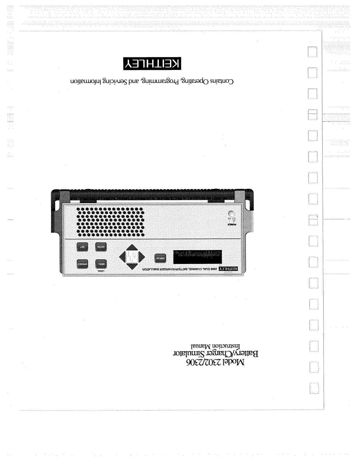 Keithley 2306, 2302 User Manual